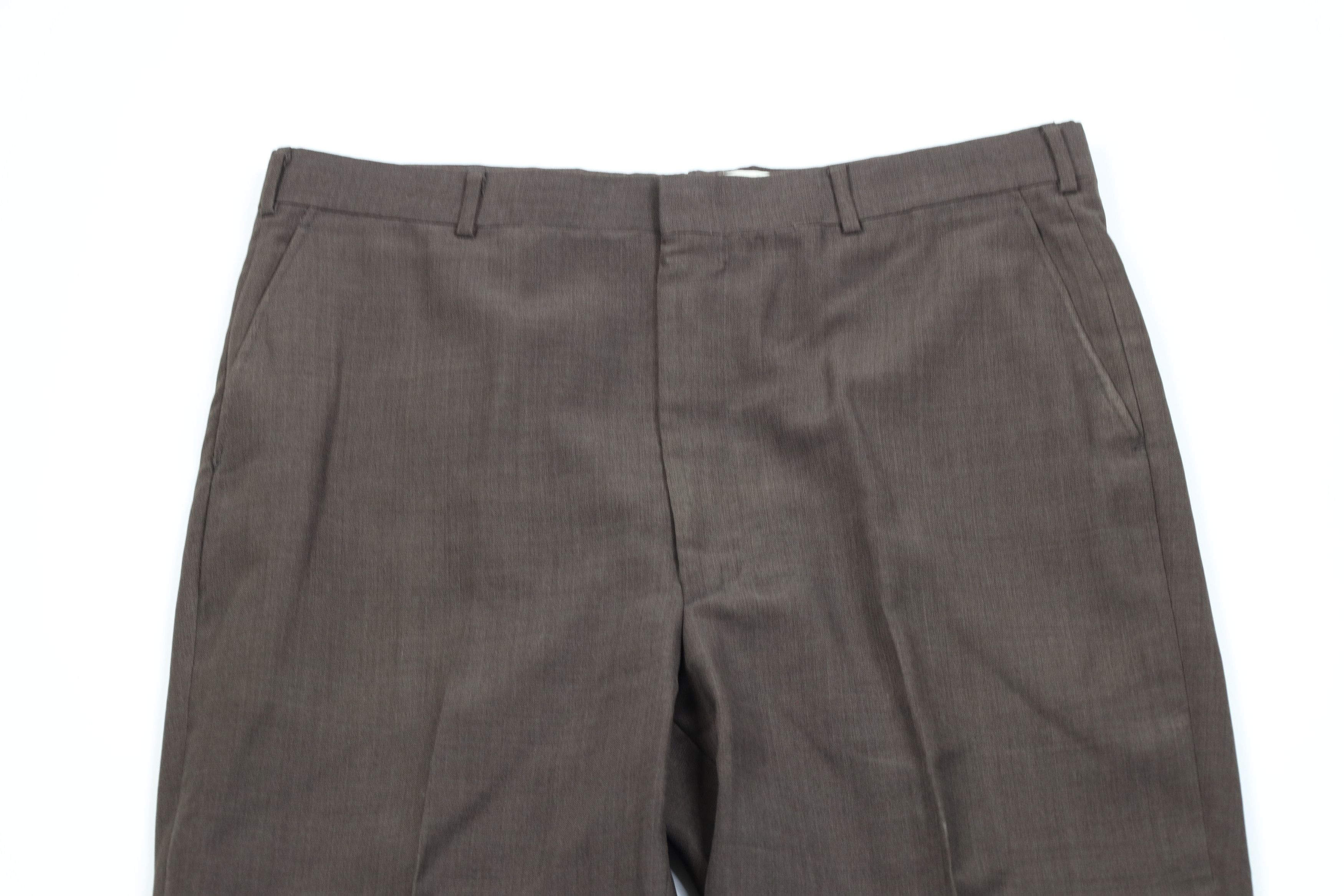 Vintage Vintage 70s Streetwear Wool Blend Wide Leg Chino Pants USA Size US 38 / EU 54 - 2 Thumbnail
