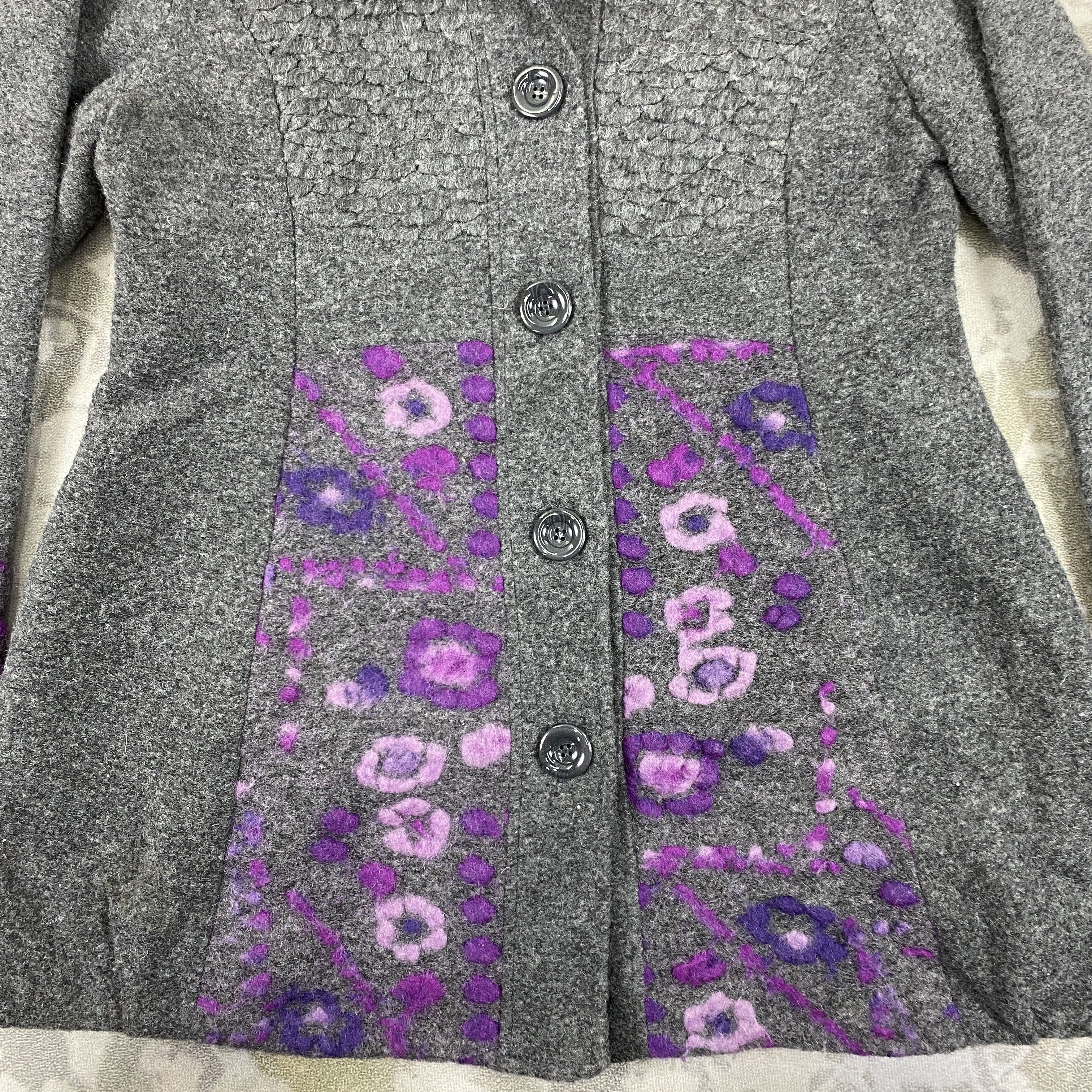 Japanese Brand Japanese Brand Wool Floral Coat Jacket- J416 Size M / US 6-8 / IT 42-44 - 9 Thumbnail