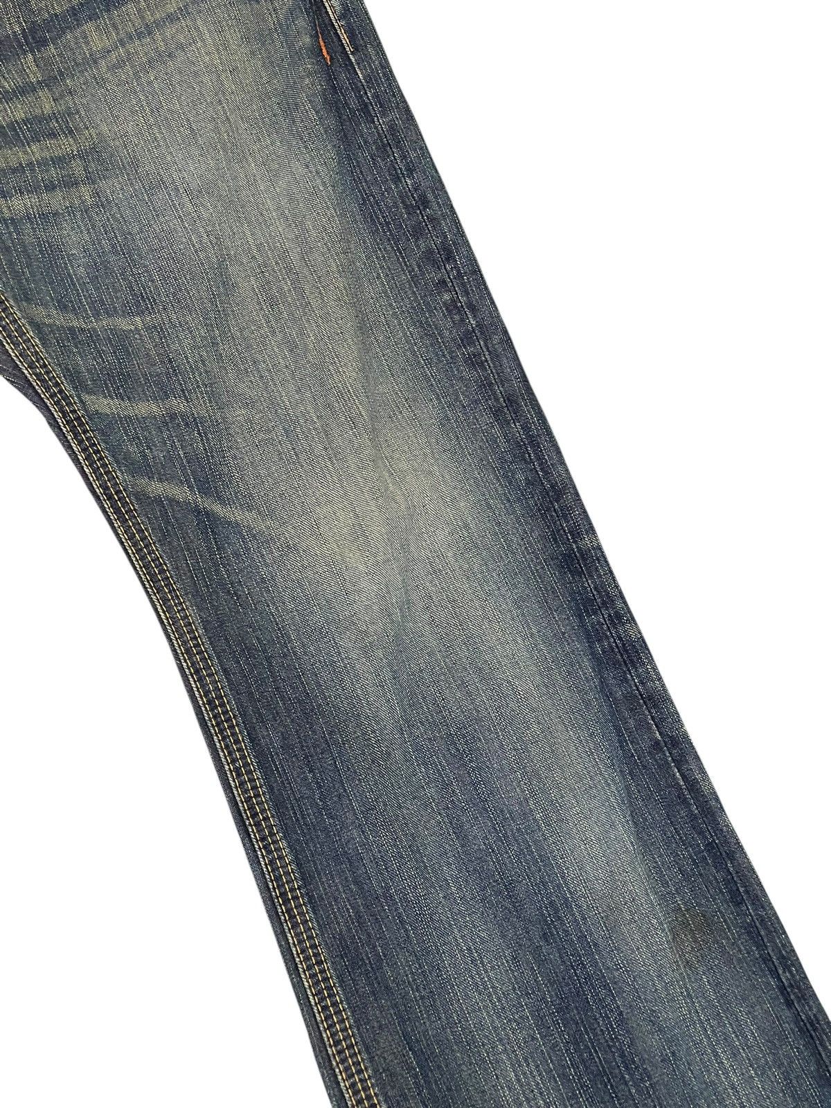 Edwin Flare Loose Jeans Edwin XVs Faded Distress Boot Cut 9🟦 Size US 33 - 7 Thumbnail