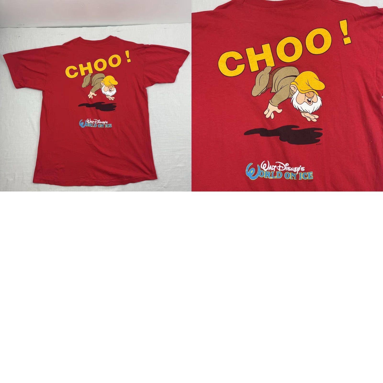 Anvil VINTAGE Sneezy 7 Dwarf Disney On Ice T Shirt Adult XL Walt Disney Cartoon 90s Size US XL / EU 56 / 4 - 8 Thumbnail