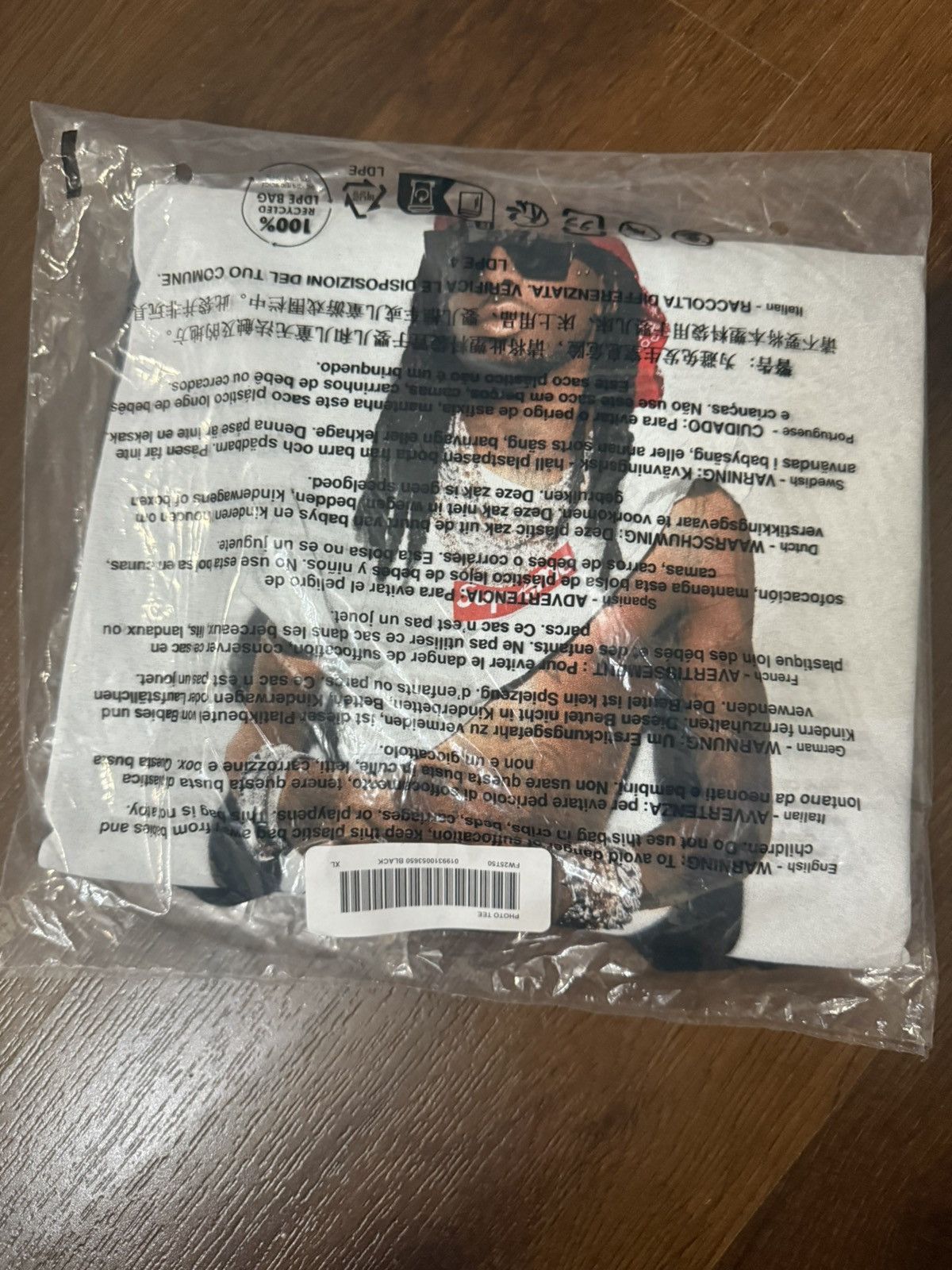 Supreme Grey Playboi carti photo tee M