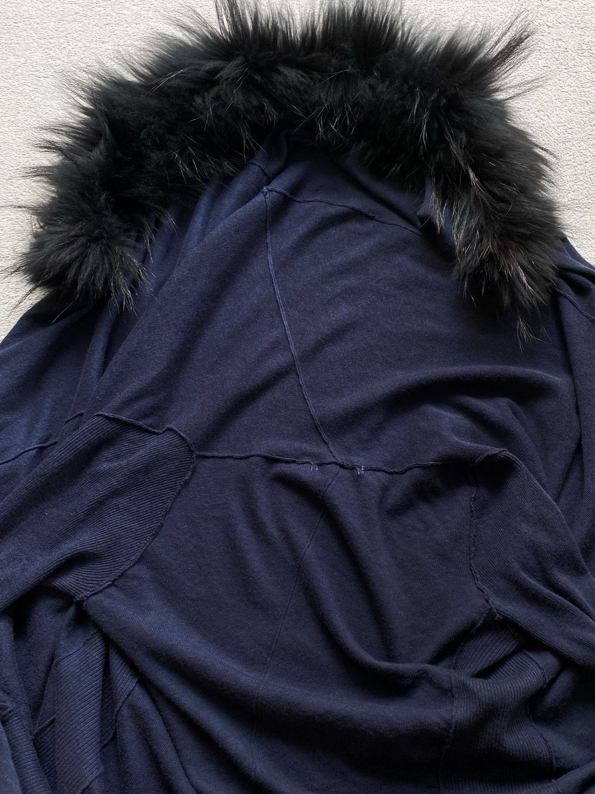 If Six Was Nine Asymmetric Fur Long Cardigan Lgb Yohji Style Size US M / EU 48-50 / 2 - 8 Thumbnail