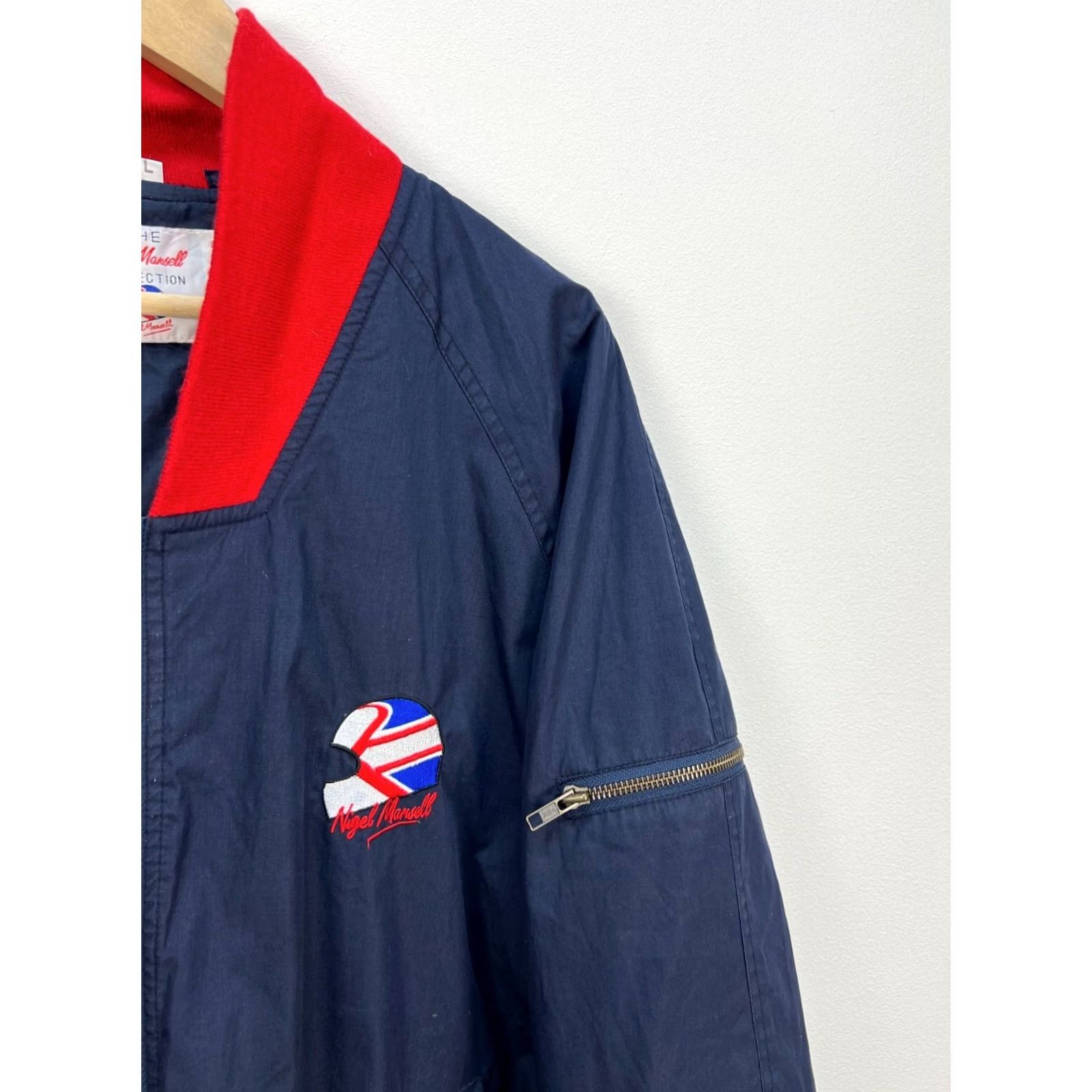 Vintage Nigel Mansell Collection Bomber Jacket Vintage Men L Blue Red 90s Bomber Jacket Size US L / EU 52-54 / 3 - 4 Thumbnail