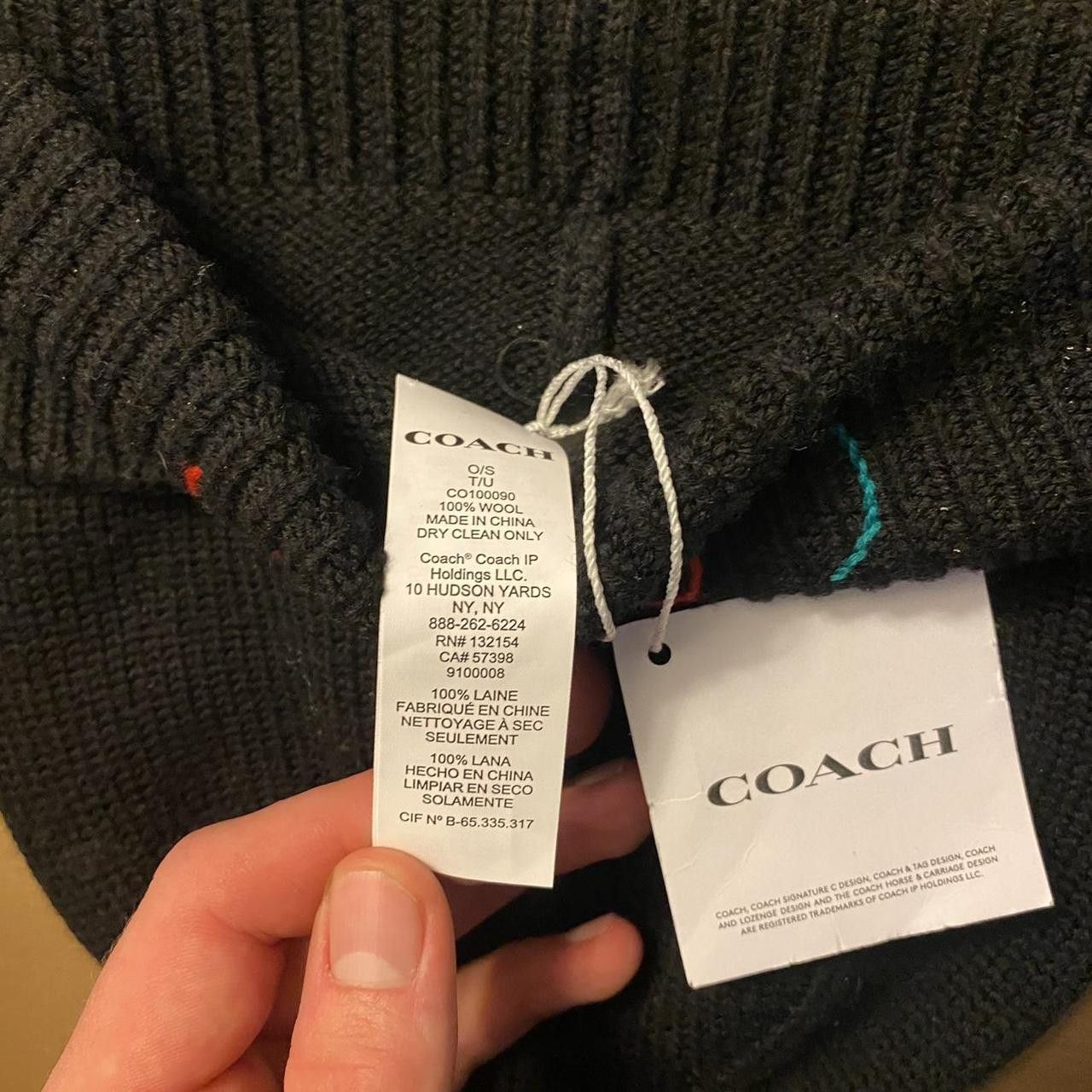 Coach Coach Women's Embroidered Beanie Black Size ONE SIZE - 3 Thumbnail