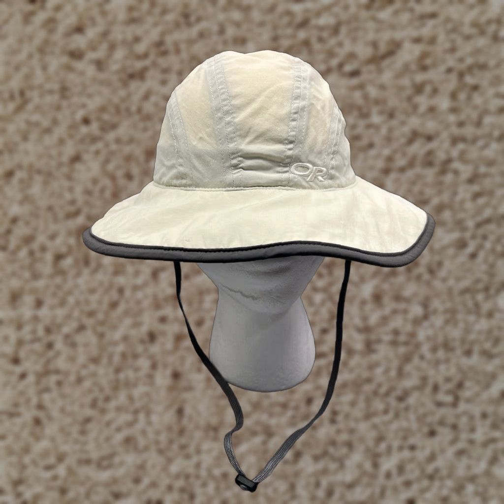VINTAGE Outdoor Research Youth Bucket Hat Cap Kids Medium Ivory