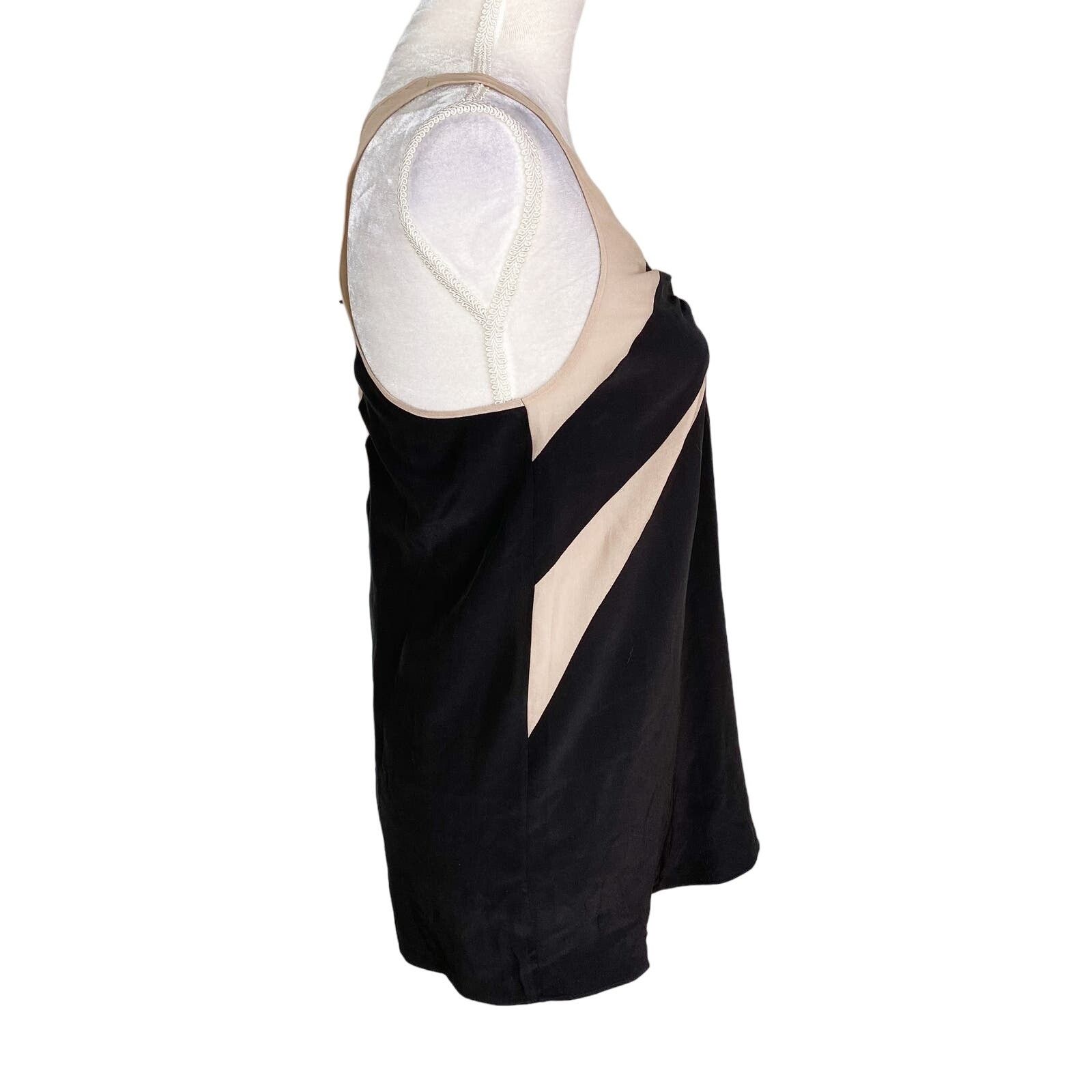 Faith Connexion Faith Connexion Top Tank 4 Silk Black Beige Semi Sheer New Size S / US 4 / IT 40 - 10 Thumbnail