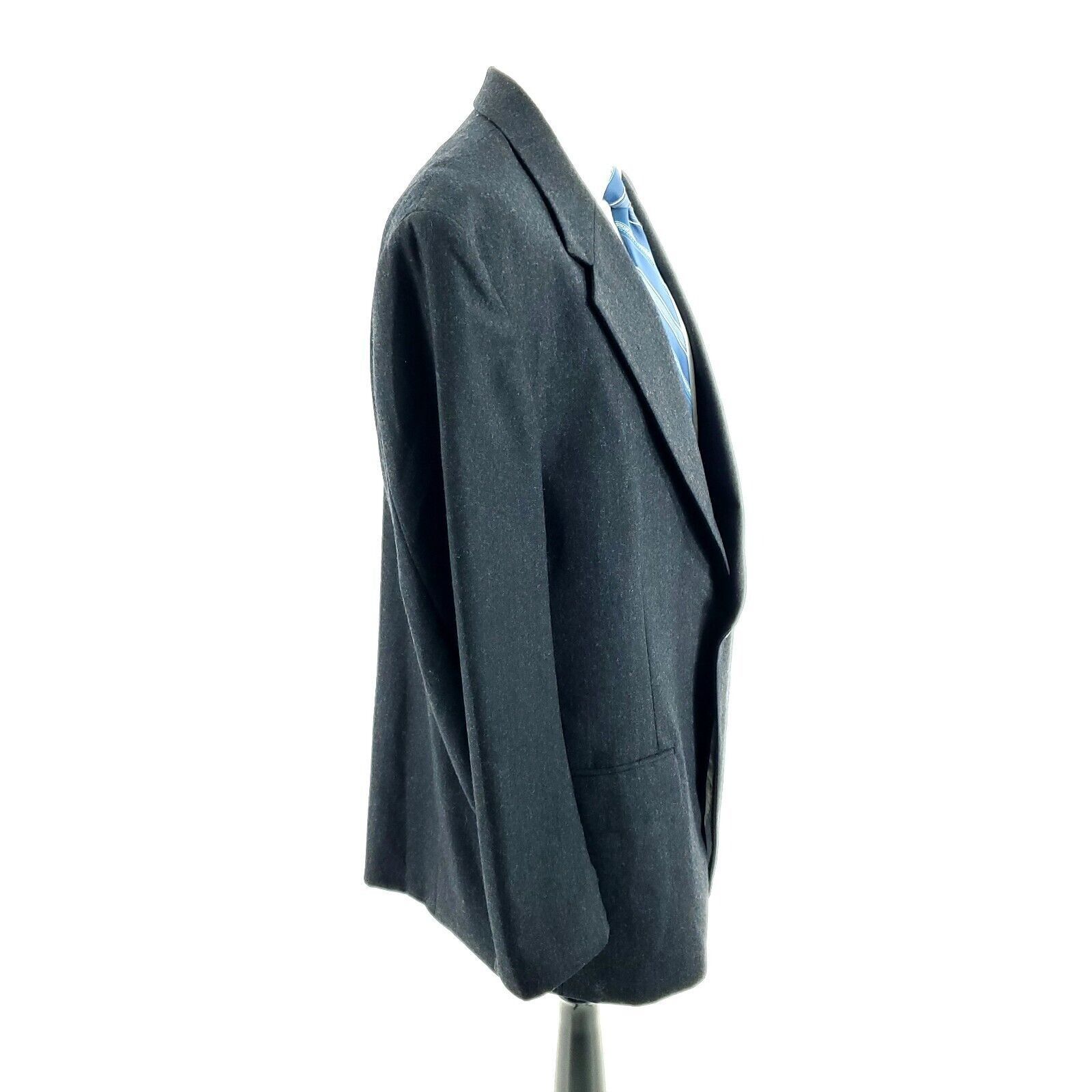 Savile Row Savile Row Flannel Wool 2 Button Blazer 46L Gray Size 46L - 6 Thumbnail