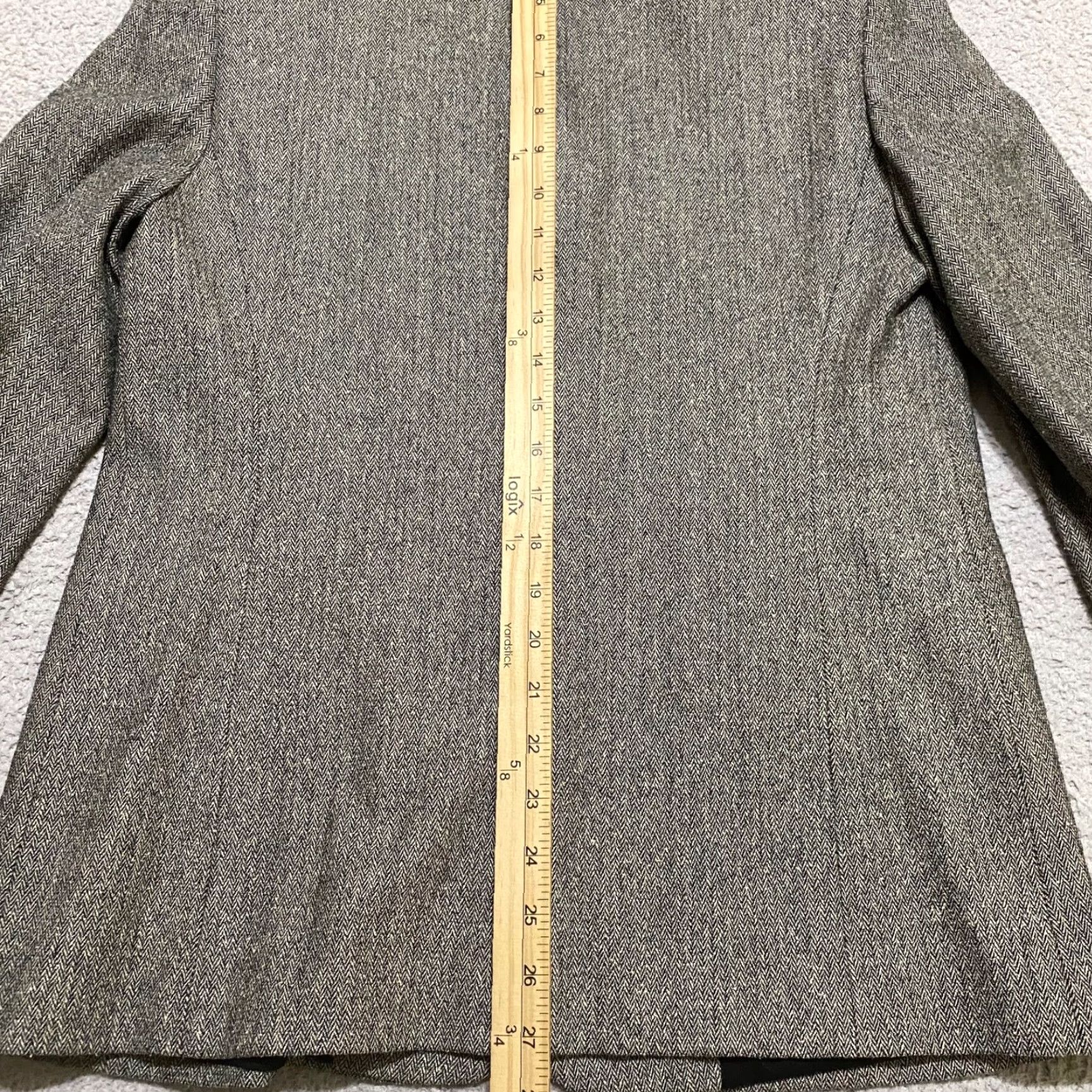 Talbots Talbots Blazer Jacket Gray Herringbone 8P Petite Wool Silk Lined Button-Up Women’s" Size M / US 6-8 / IT 42-44 - 7 Thumbnail