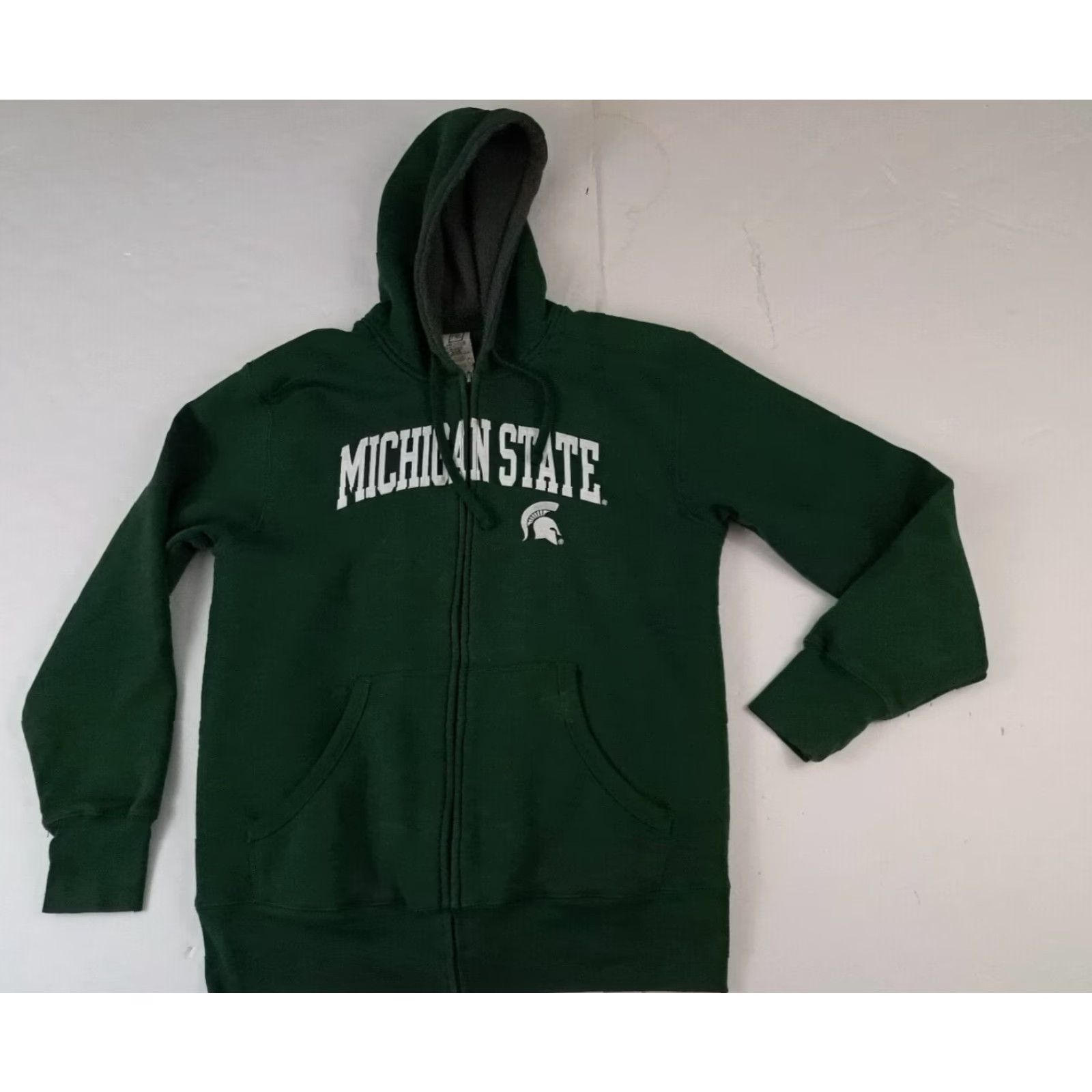 Vintage VINTAGE Michigan State Spartans Zip-Up Insulated Hooded Jacket M Green Proedge Basketball Hoodie Mens Womens Unisex Adults Size US M / EU 48-50 / 2 - 7 Thumbnail