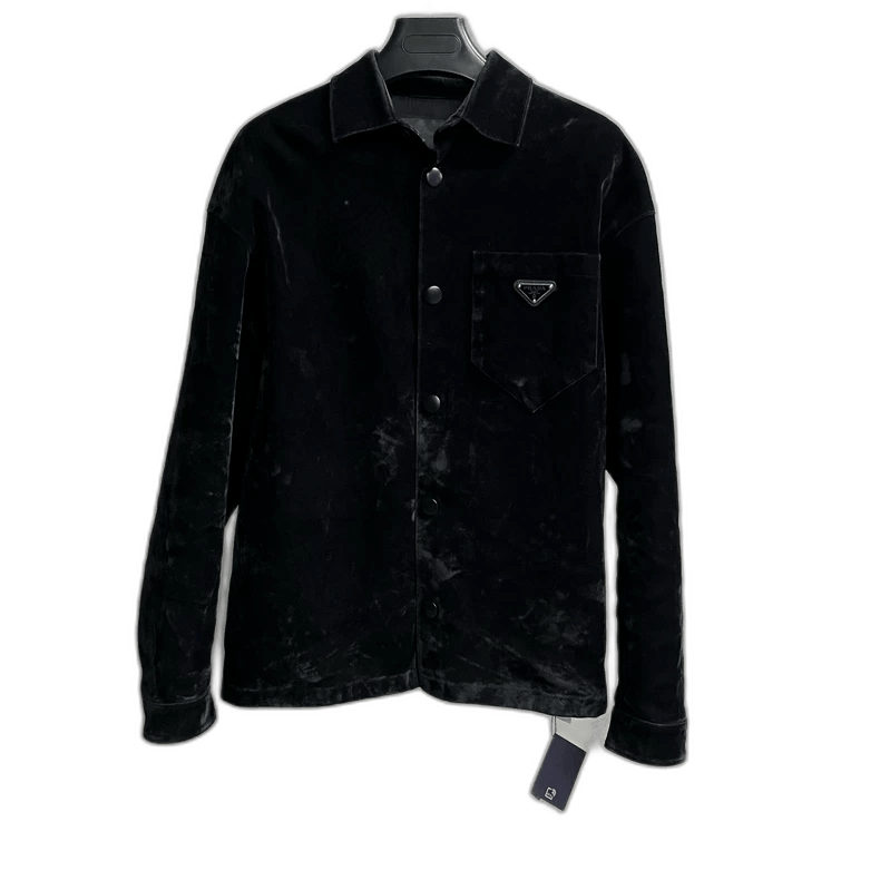 Prada Black Long Sleeve Prada Shirt with Logo-2506 Size US M / EU 48-50 / 2 - 1 Thumbnail