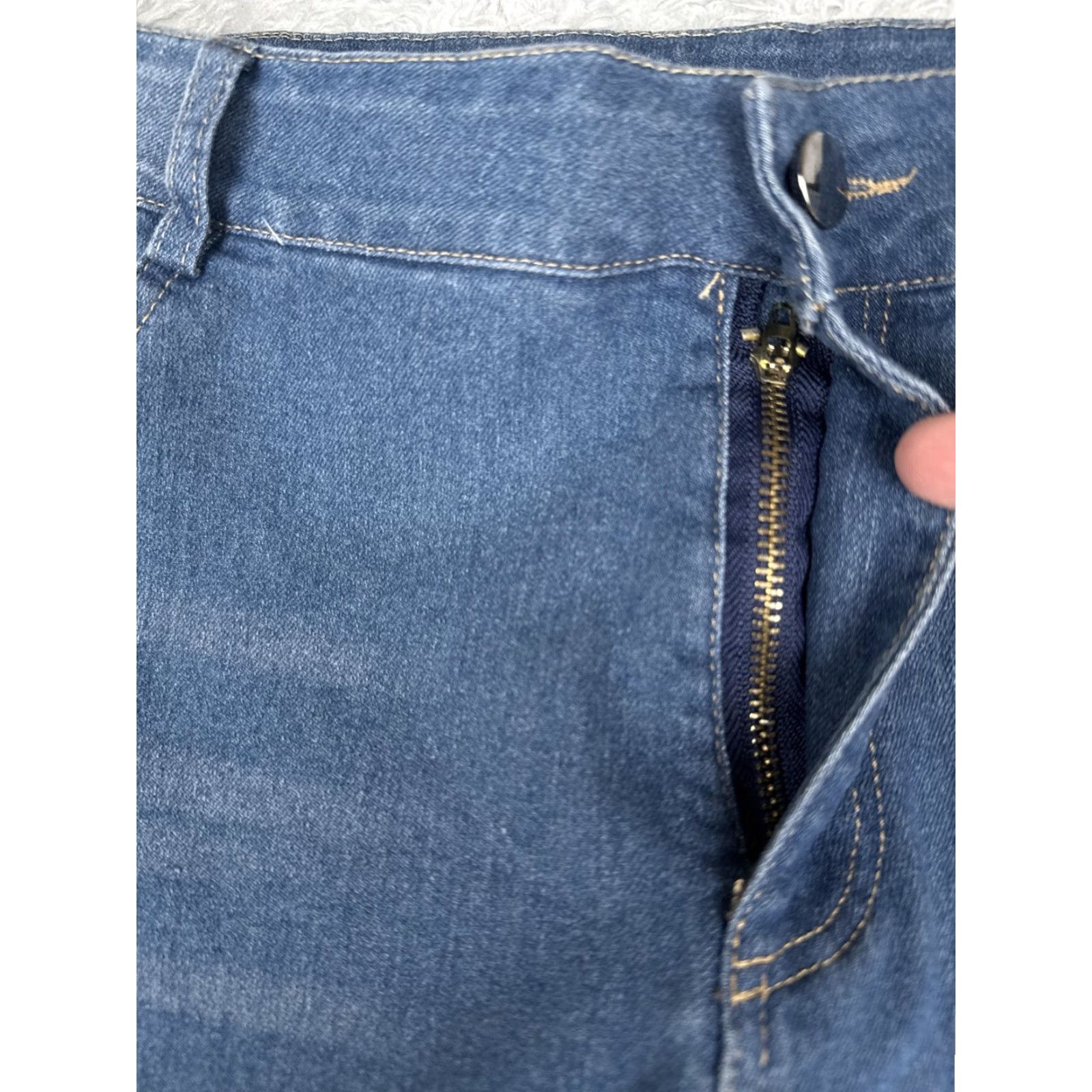Denime JJC Jeans Womens 1X Blue Denim Bootcut Stretch Mid Rise Classic Casual Pants Jeans Size 40" / US 18 - 5 Thumbnail