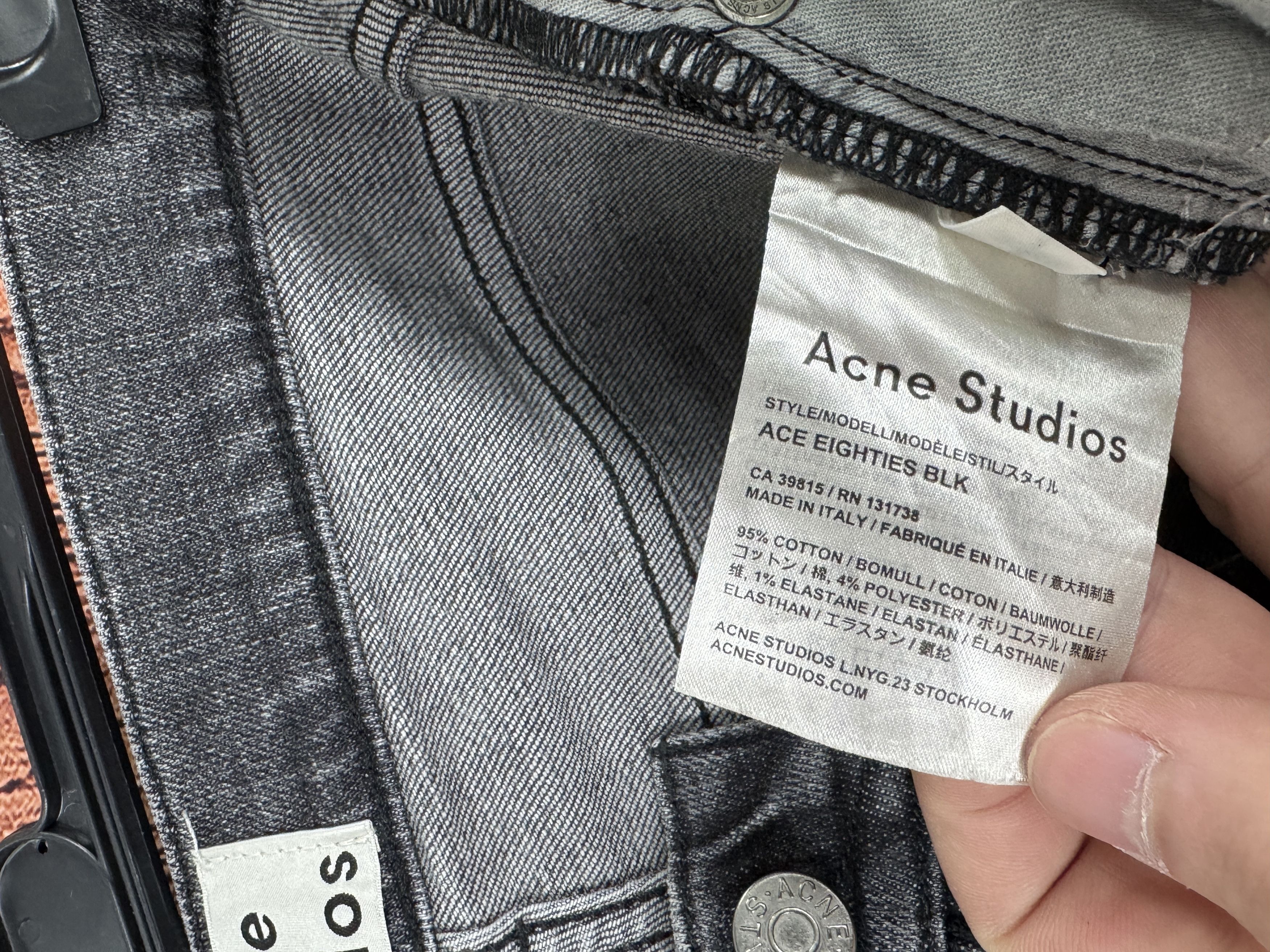 Acne Studios ACNE Studios Ace Eighties Black Denim Jeans W29 L32 Size US 29 - 11 Thumbnail