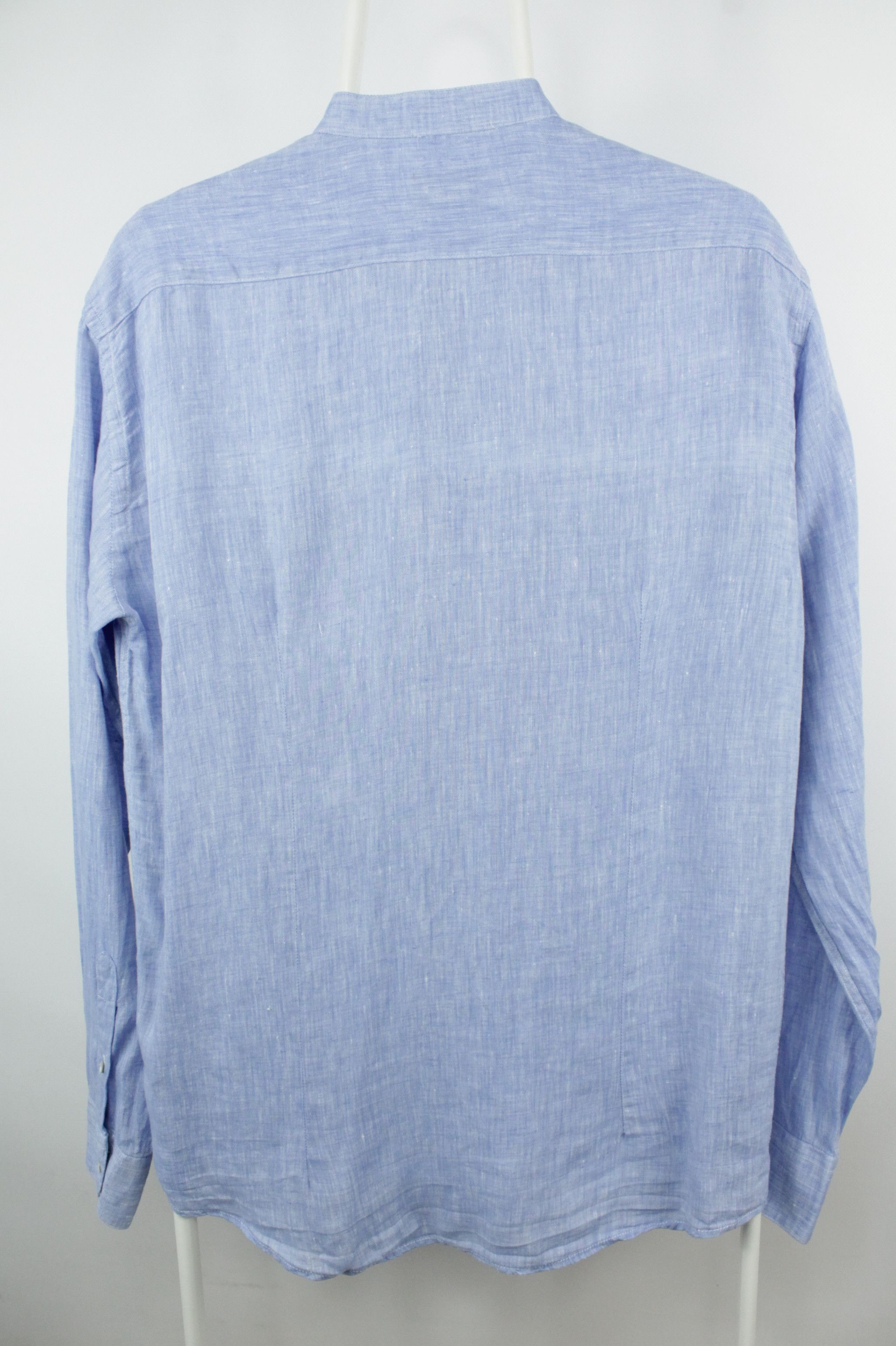 Cavalli Class Cavalli Race Korean Collar Blue Linen Casual Shirt Men's Size US M / EU 48-50 / 2 - 6 Thumbnail