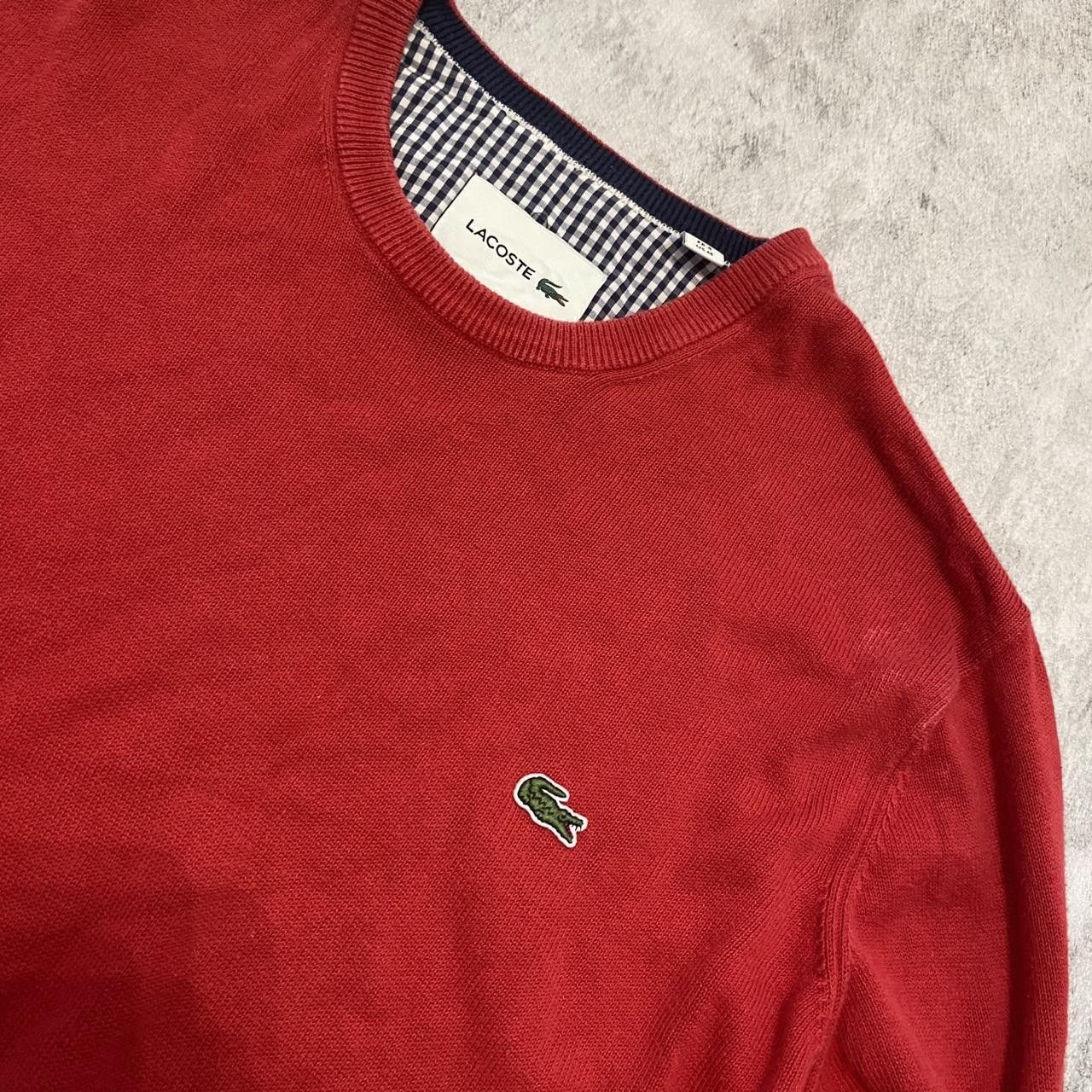 Lacoste Red Lacoste crew neck jumper Sportswear vintage y2k Boxy Size US M / EU 48-50 / 2 - 3 Thumbnail