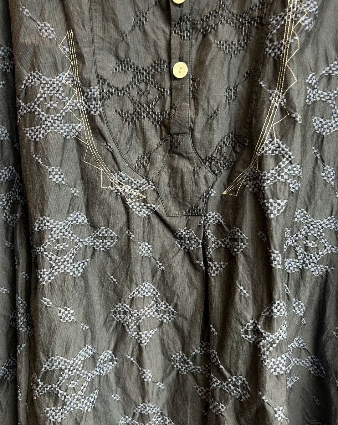 Kiko Kostadinov Kiko Kostadinov Blue Flower Shirt Size US S / EU 44-46 / 1 - 3 Thumbnail