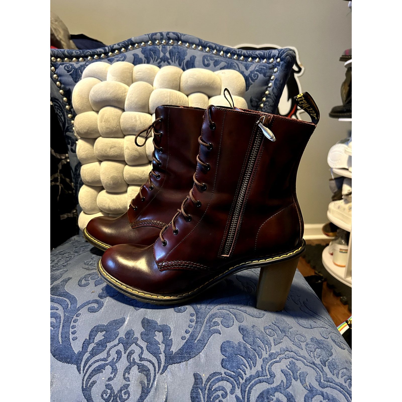Dr. Martens Dr Martens Cherry Red Sadie Heels size 109/EU 42 Size US 10 / IT 40 - 2 Thumbnail