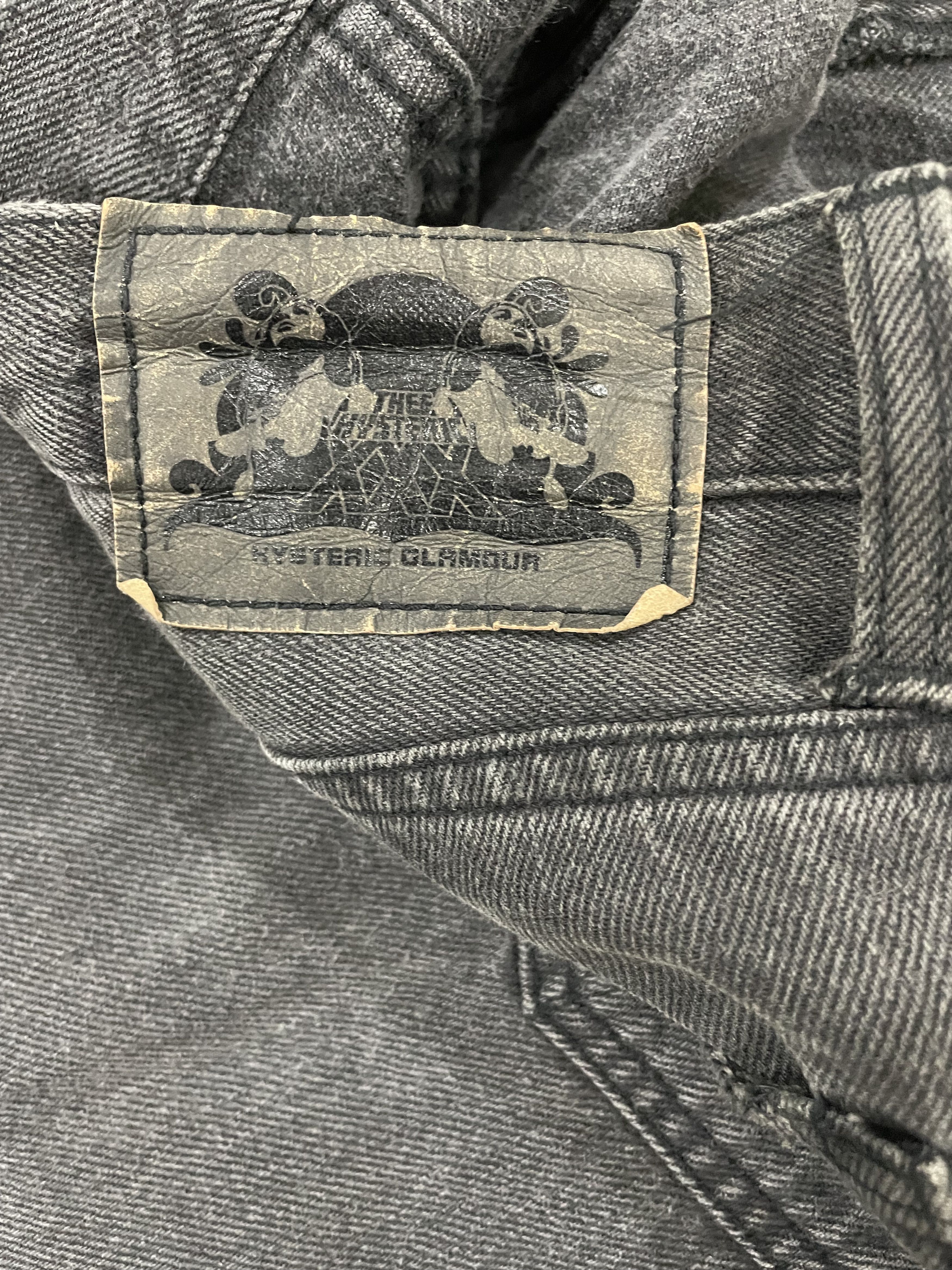 Hysteric Glamour Thee Hysteric XXX Black Washed Studded Jeans Size US 30 / EU 46 - 7 Thumbnail