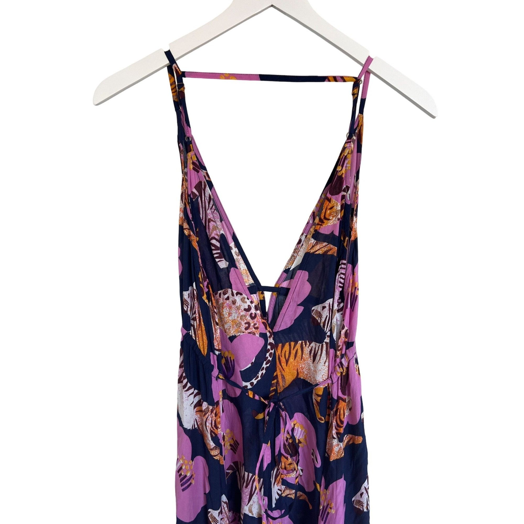 Anthropologie Anthropologie Claire Colin Wildlife Print Midi Dress Size XS / US 0-2 / IT 36-38 - 4 Thumbnail