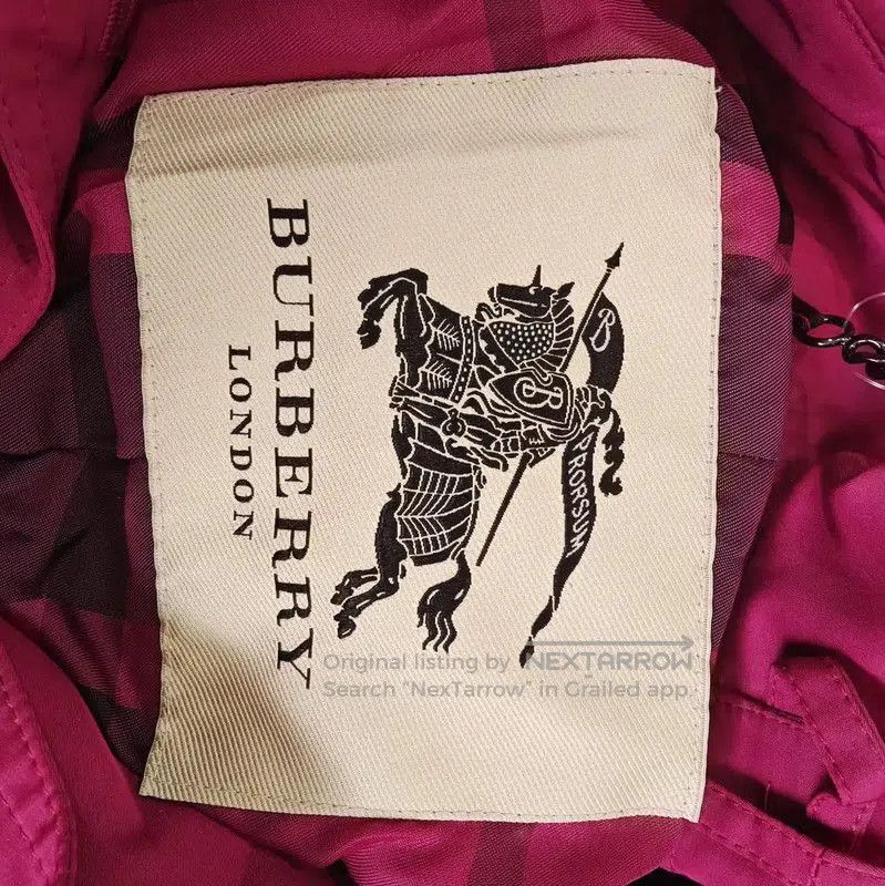 Burberry Burberry Pink Silk Mid-Length Trench Coat. Size S / US 4 / IT 40 - 4 Thumbnail