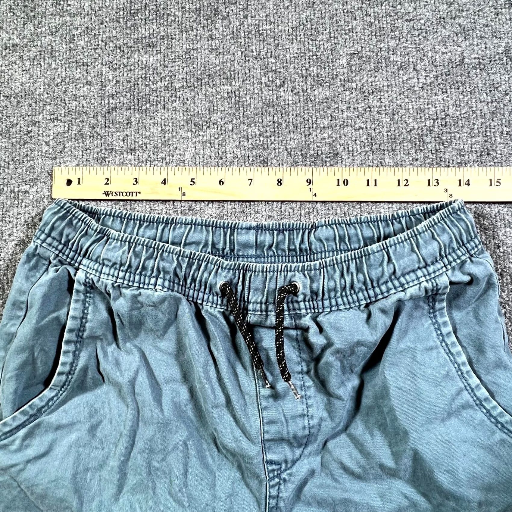 Faded Glory Faded Glory Mens Shorts Chino Shorts Mens S Teal Drawstring Slash Pockets Casual Size US 29 - 5 Thumbnail