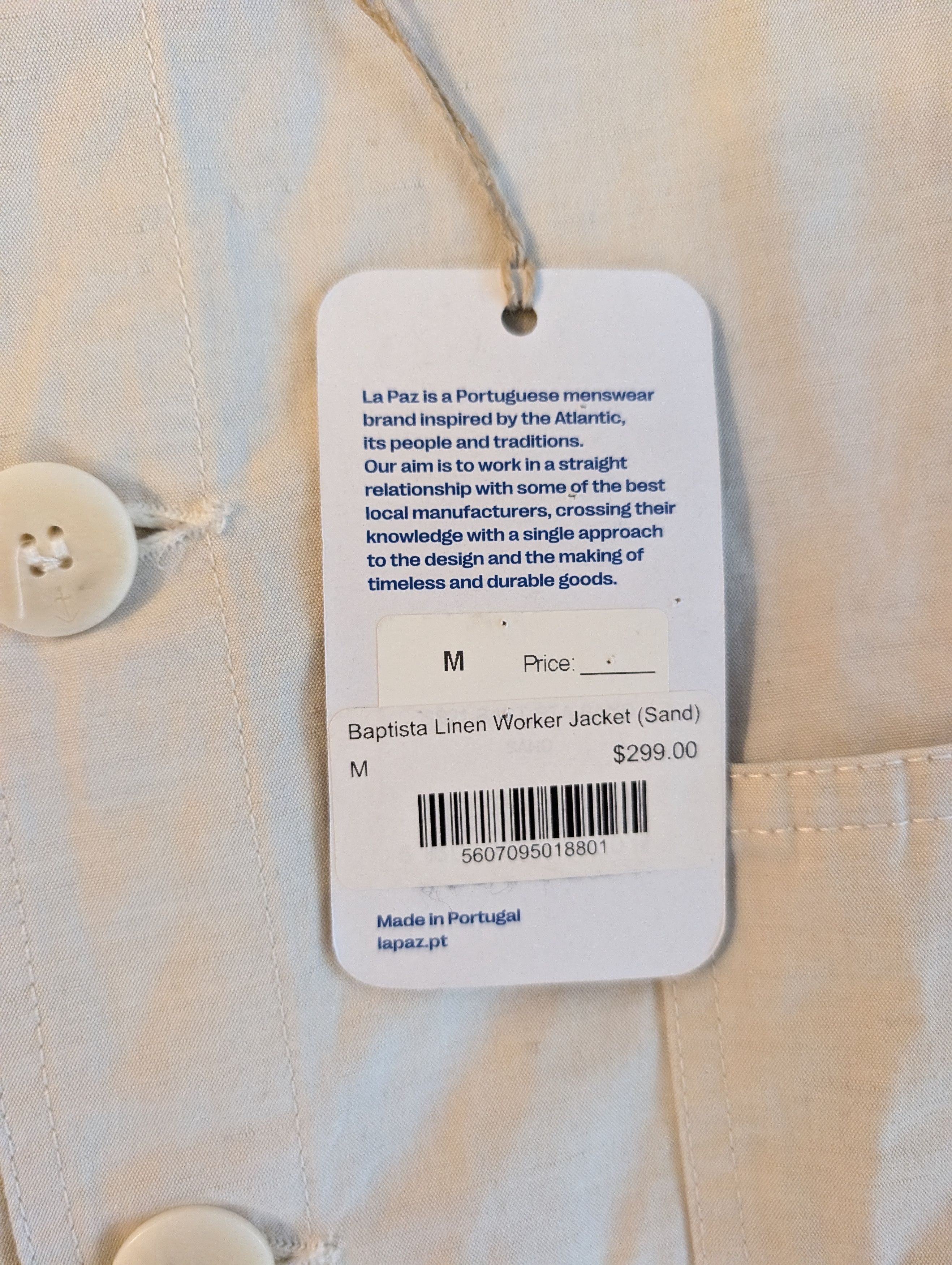 La Paz NWT La Paz Baptiste Linen Chore Coat Made in Portugal Size US M / EU 48-50 / 2 - 4 Thumbnail