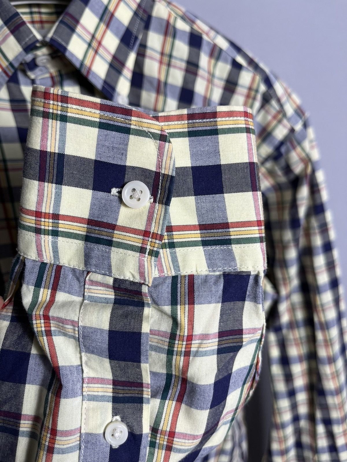 Vintage × Yves Saint Laurent Yves Saint Laurent YSL plaid check long sleeve shirt Size US XL / EU 56 / 4 - 10 Thumbnail