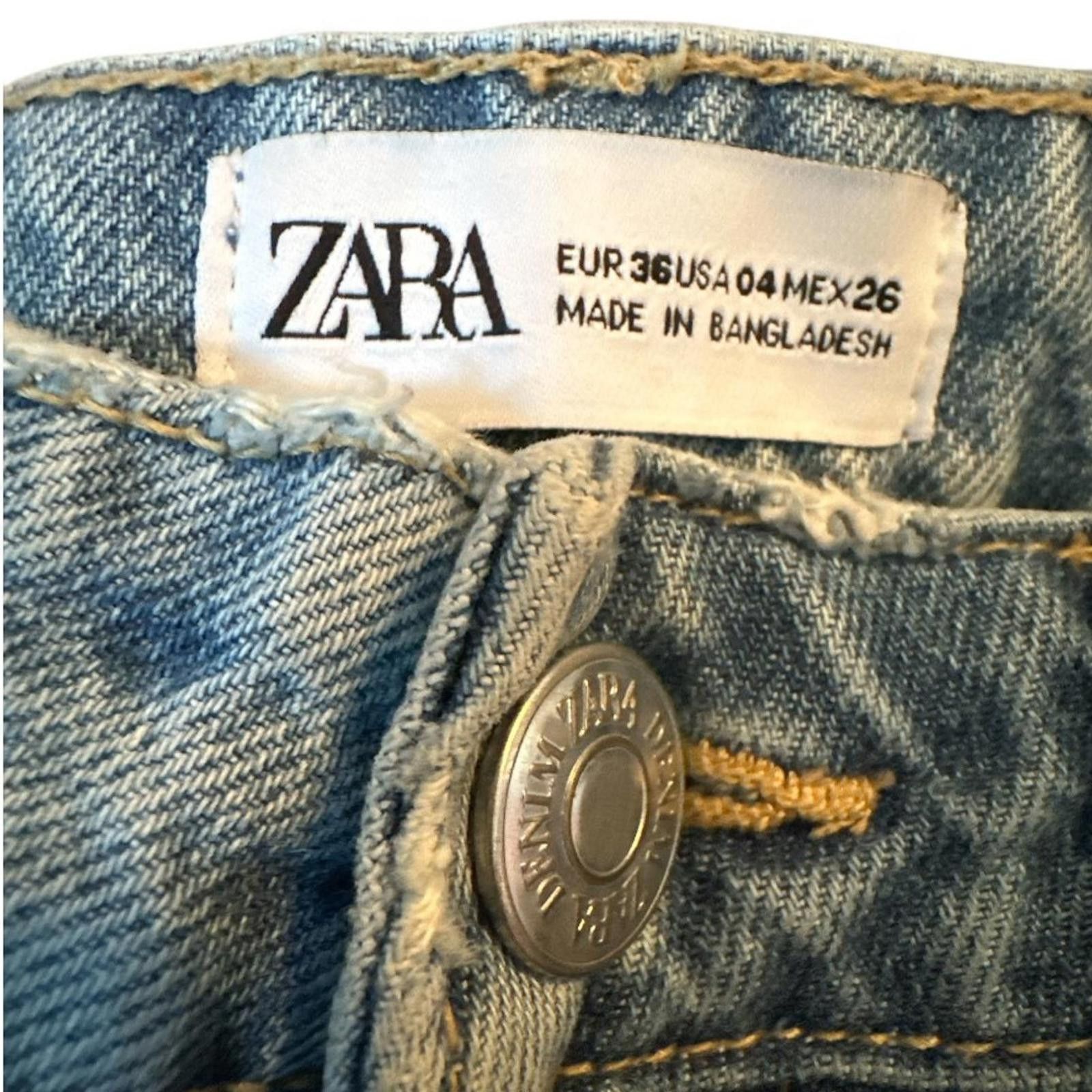 Zara ZARA Distressed Denim Jeans Size 4 Size 27" / US 4 / IT 40 - 2 Thumbnail