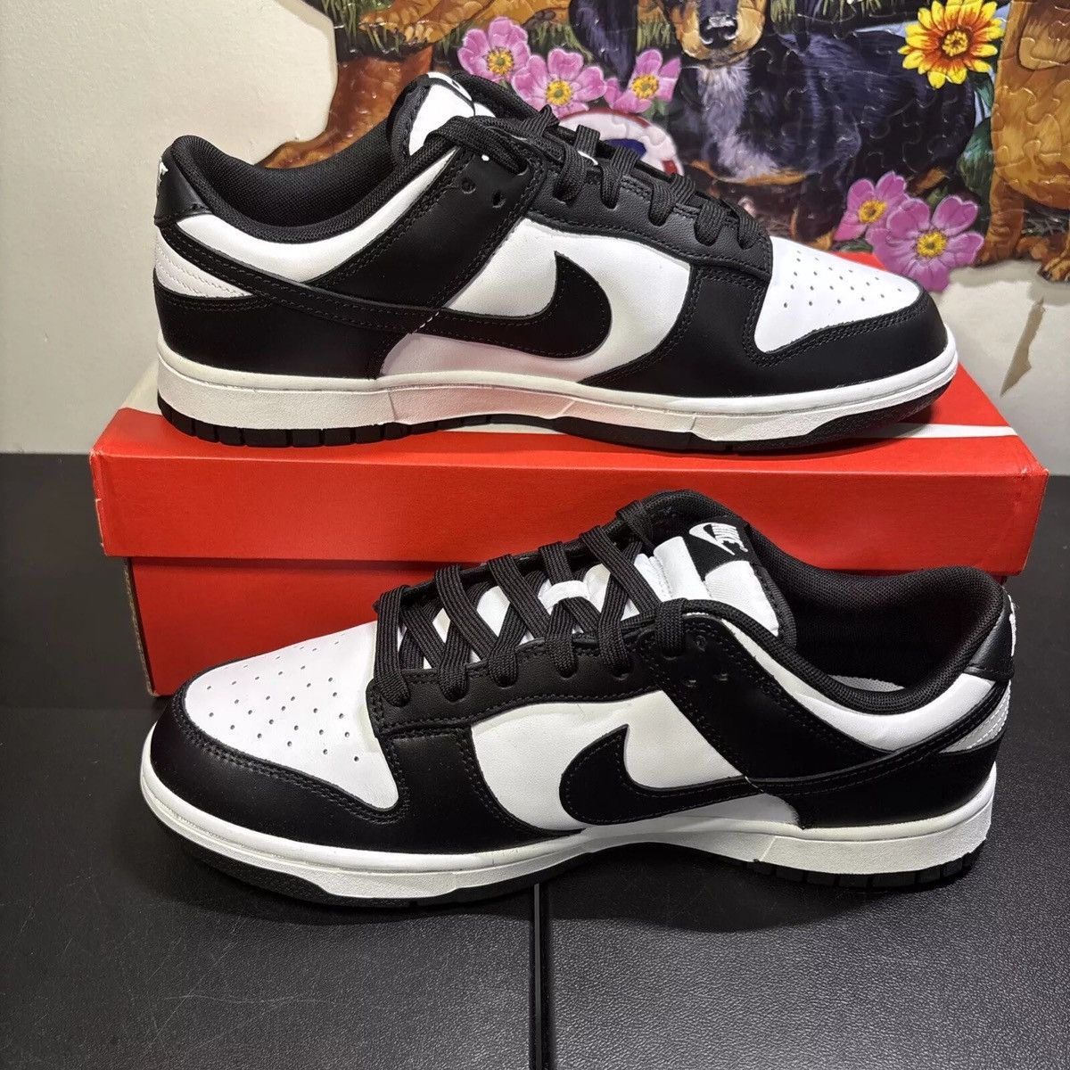 Nike New Men’s Nike Dunk Low Panda DD1391-100 Size:9.5 Size US 9.5 / EU 42-43 - 3 Thumbnail