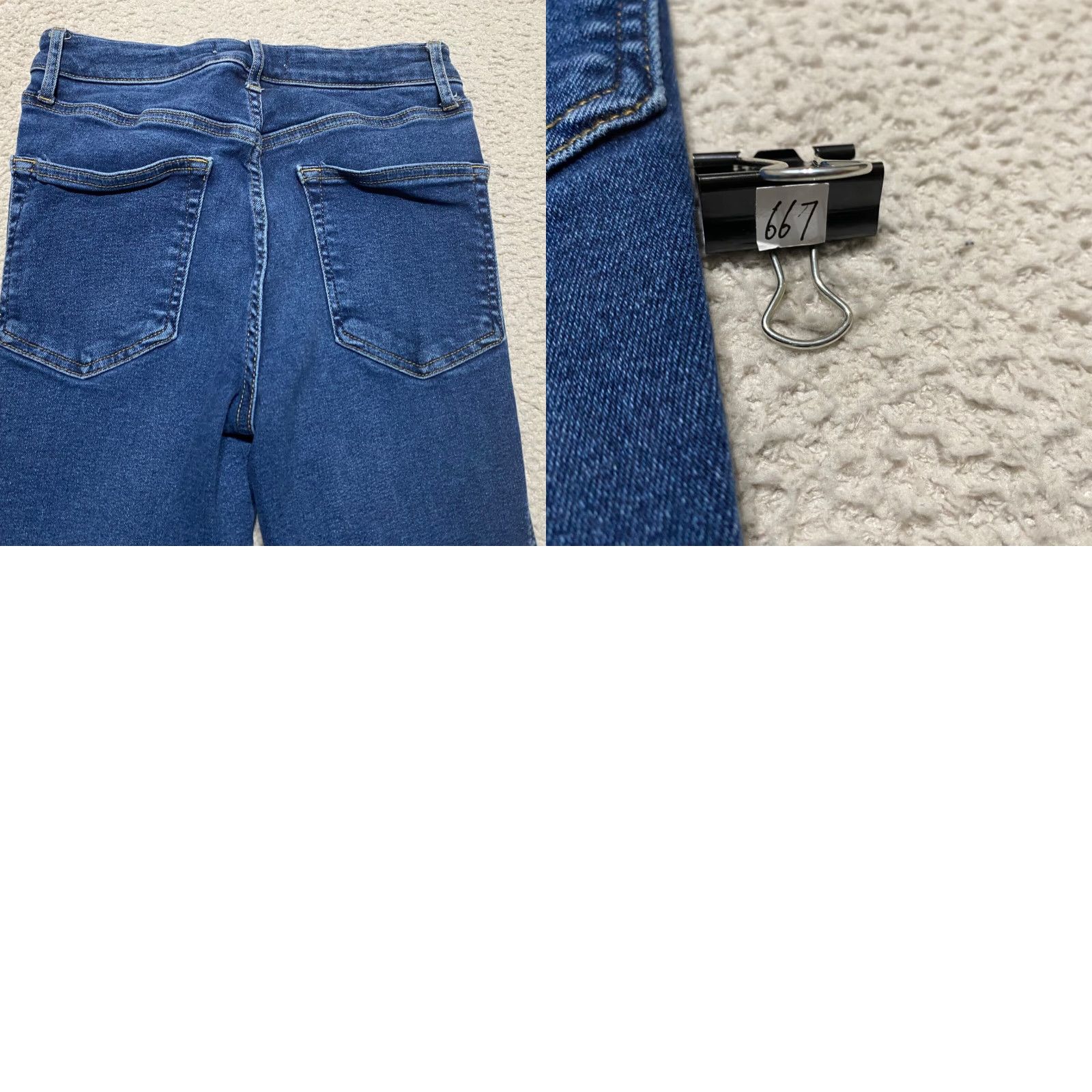 Free People FREE PEOPLE We The Free Jeans Womens 27 Blue Denim Dark Wash Straight High Rise Jeans Size 27" / US 4 / IT 40 - 9 Thumbnail