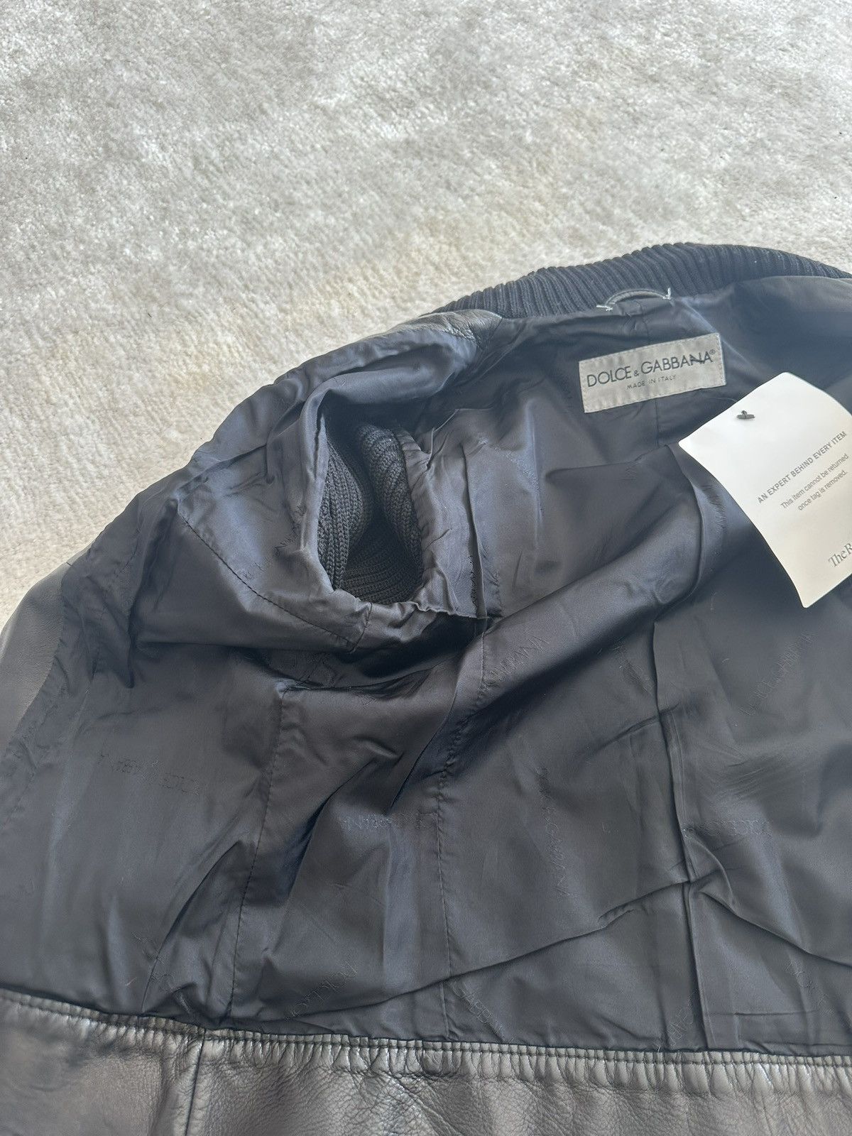 Dolce & Gabbana DOLCE & GABBANA – Vintage Wool & Leather Bomber Jacket Size S / US 4 / IT 40 - 10 Thumbnail