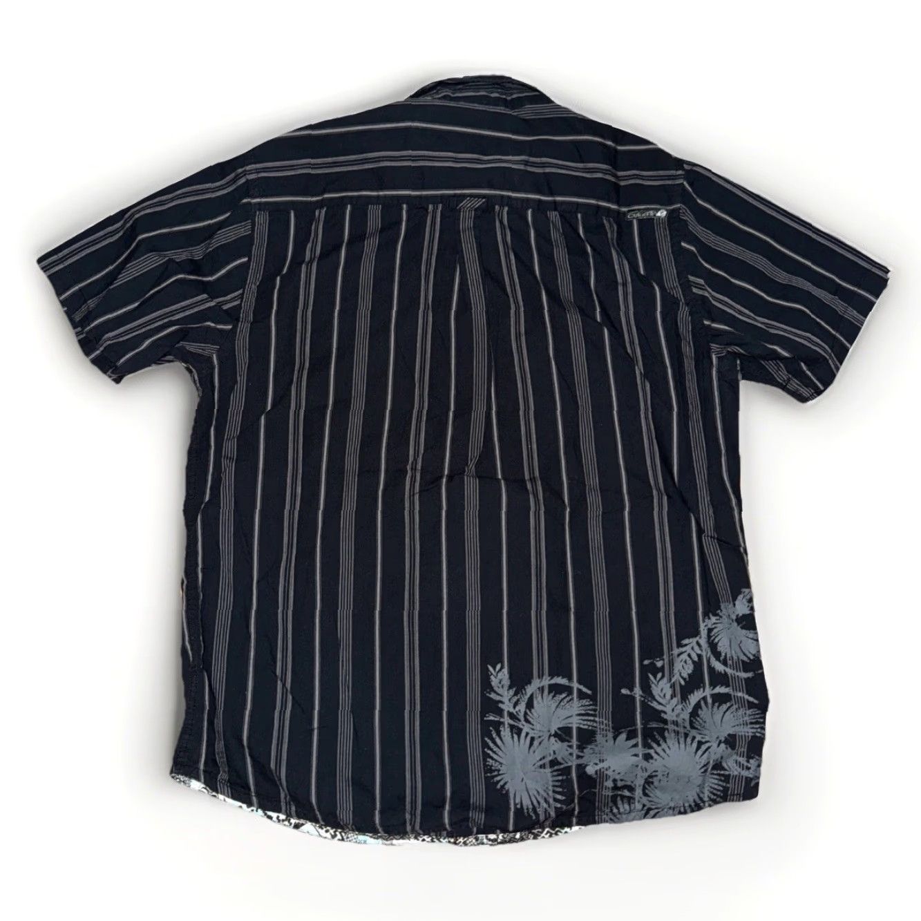 Billabong VINTAGE Billabong Shirt XL Black Striped Button-Up Short Sleeve Y2K Surf Skate Retro Palm Tree Mens Size US XL / EU 56 / 4 - 5 Thumbnail