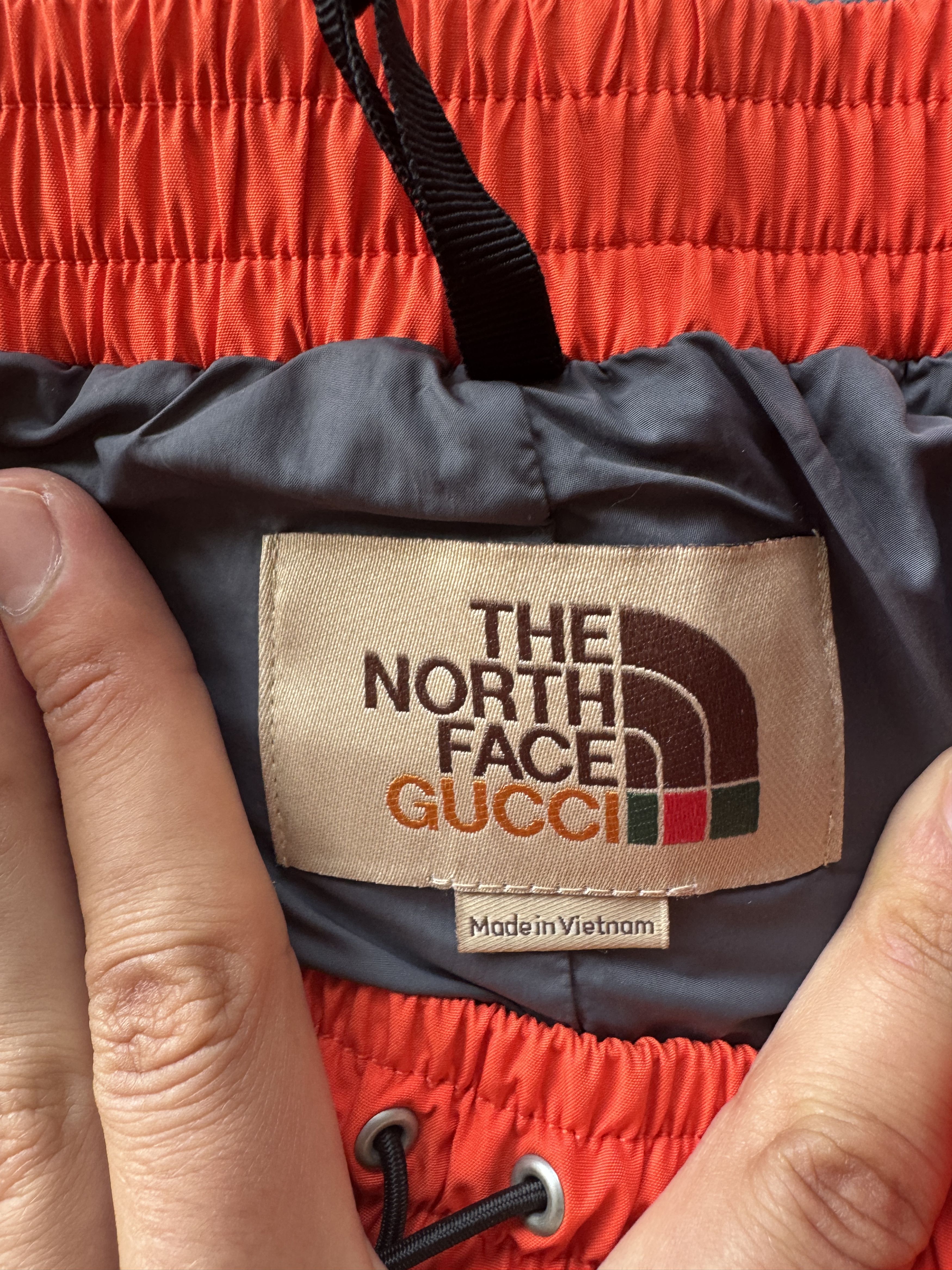 Gucci × The North Face Nylon Track Pants Orange/Black Size US 27 - 15 Thumbnail