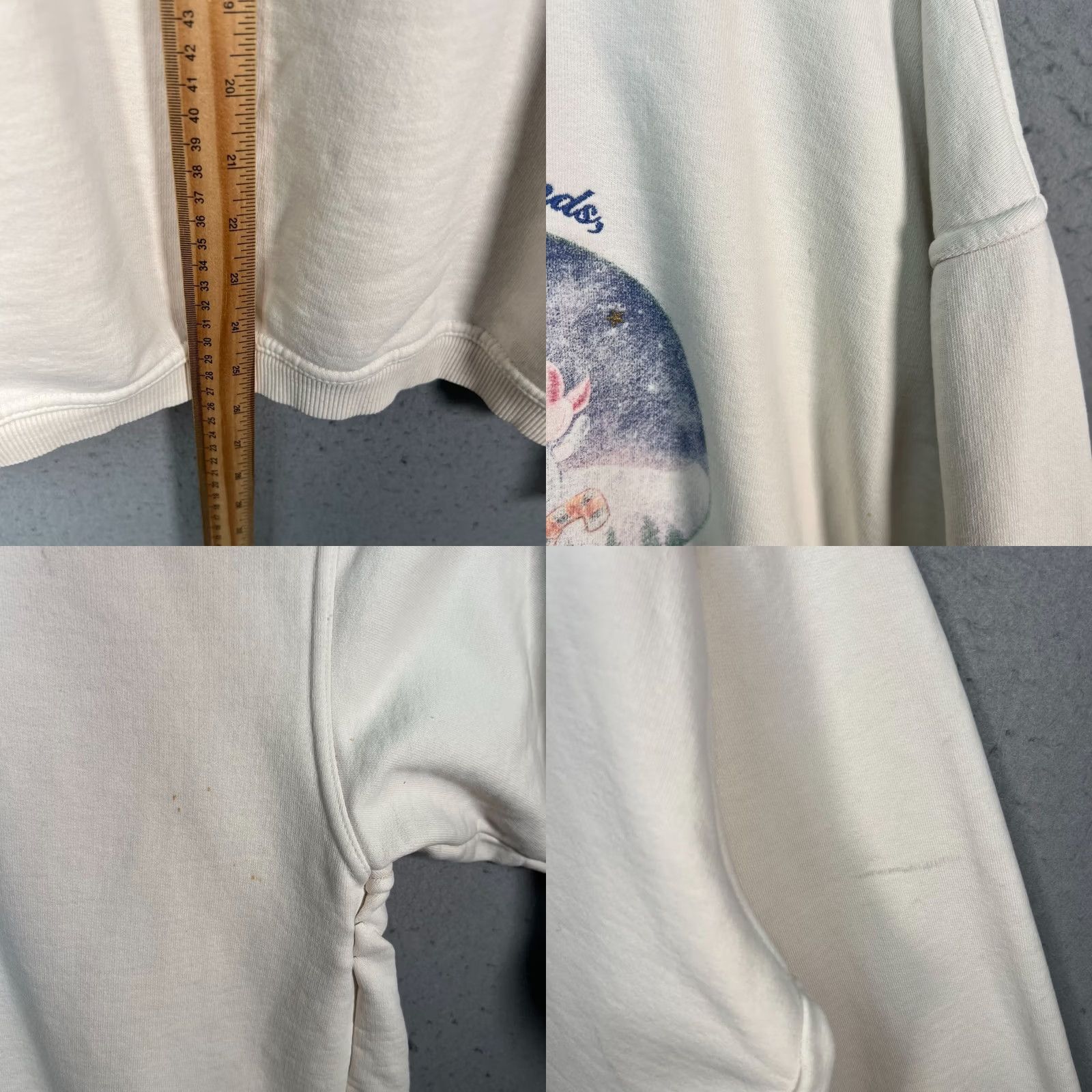 Disney VINTAGE Disney Winnie The Pooh Sweatshirt Large White Pullover Mens WWII Size US L / EU 52-54 / 3 - 8 Thumbnail