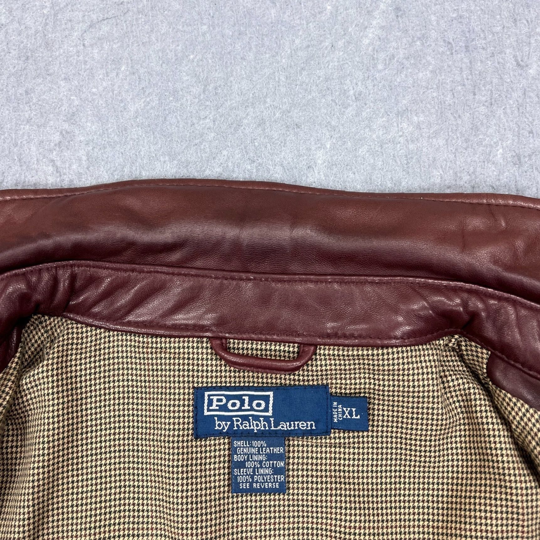 Polo Ralph Lauren VINTAGE Polo Ralph Lauren Leather Bomber Jacket Mens XL Mahogany Soft Loop Collar Size US XL / EU 56 / 4 - 6 Thumbnail