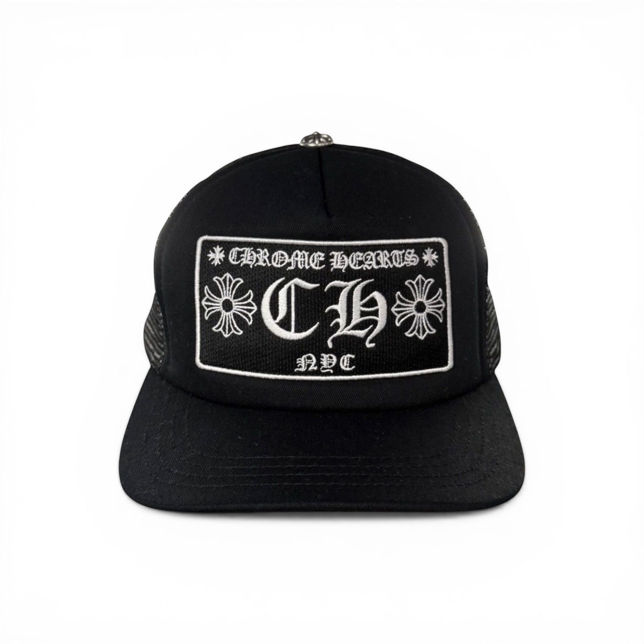 Chrome Hearts NYC Exclusive CH Patch Trucker Hat Black White Size ONE SIZE - 1 Preview