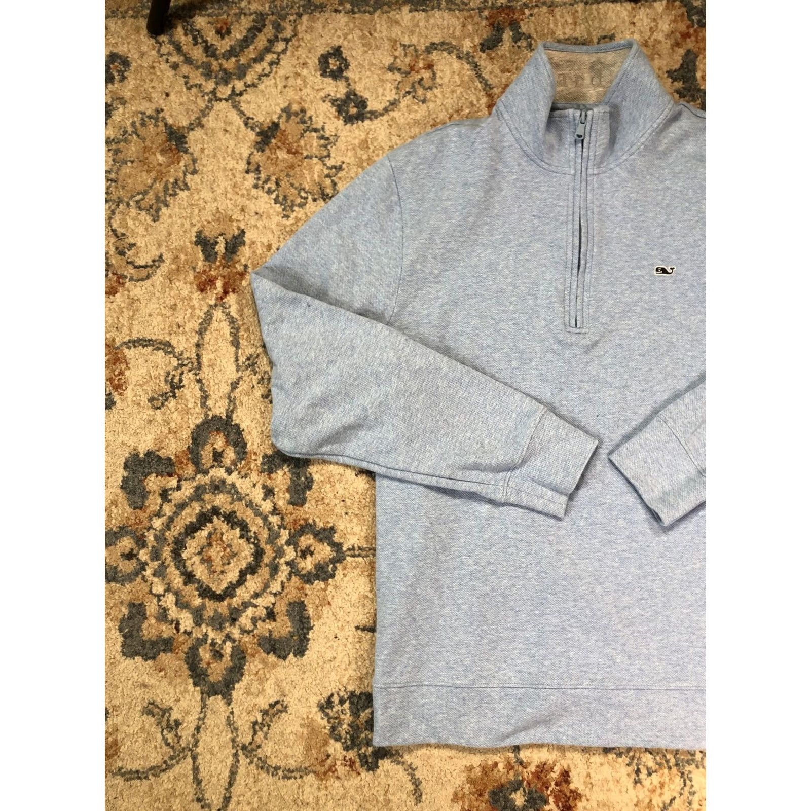 Vineyard Vines Vineyard Vines Sweatshirt Mens M Blue 1/4 Zip Mock Neck Pullover Fleece Apparel Knit Size US M / EU 48-50 / 2 - 3 Thumbnail
