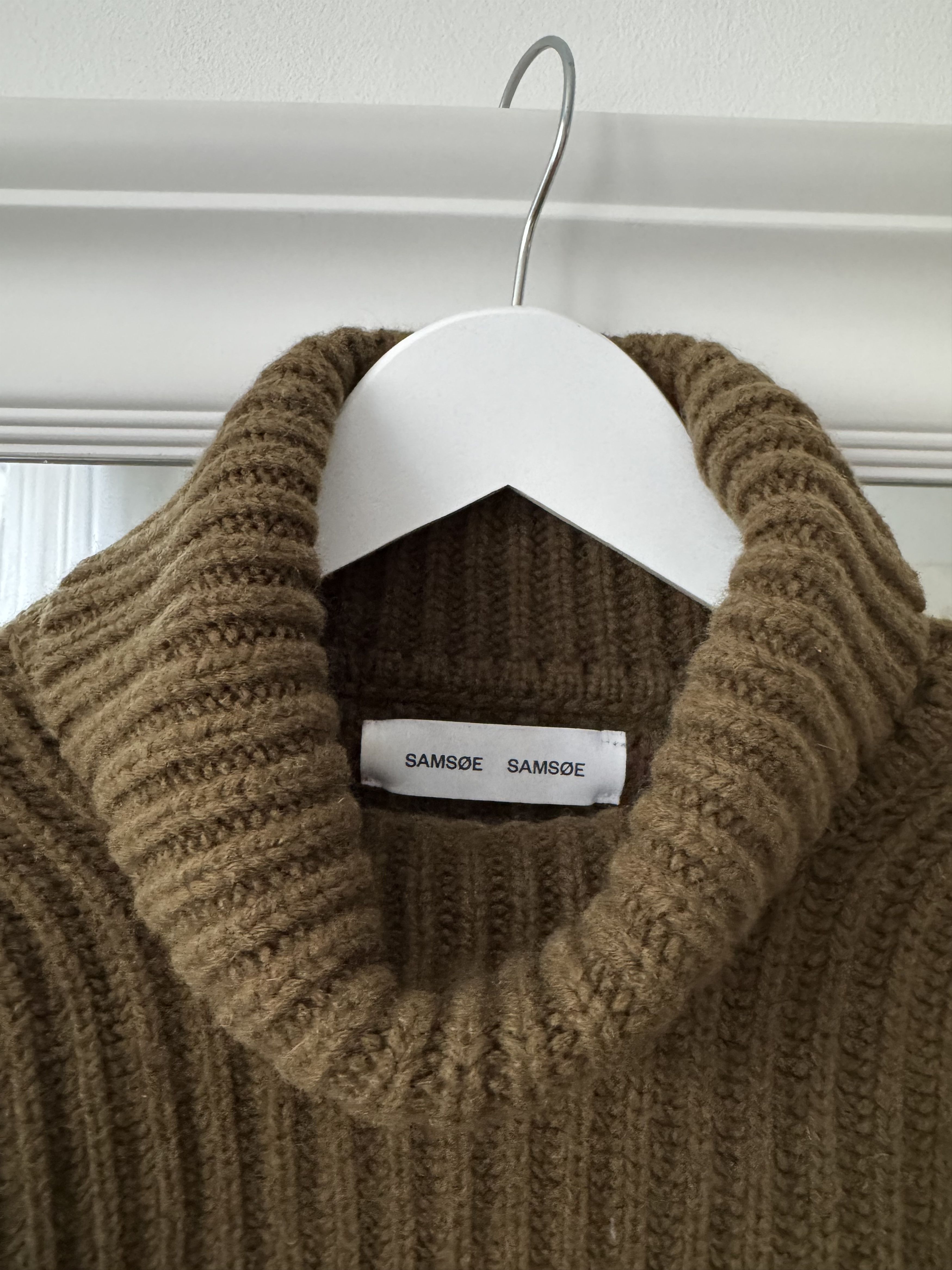 Samsoe Samsoe short khaki turtleneck sweater wool KEIKU samsoe samsoe Size M / US 6-8 / IT 42-44 - 5 Thumbnail
