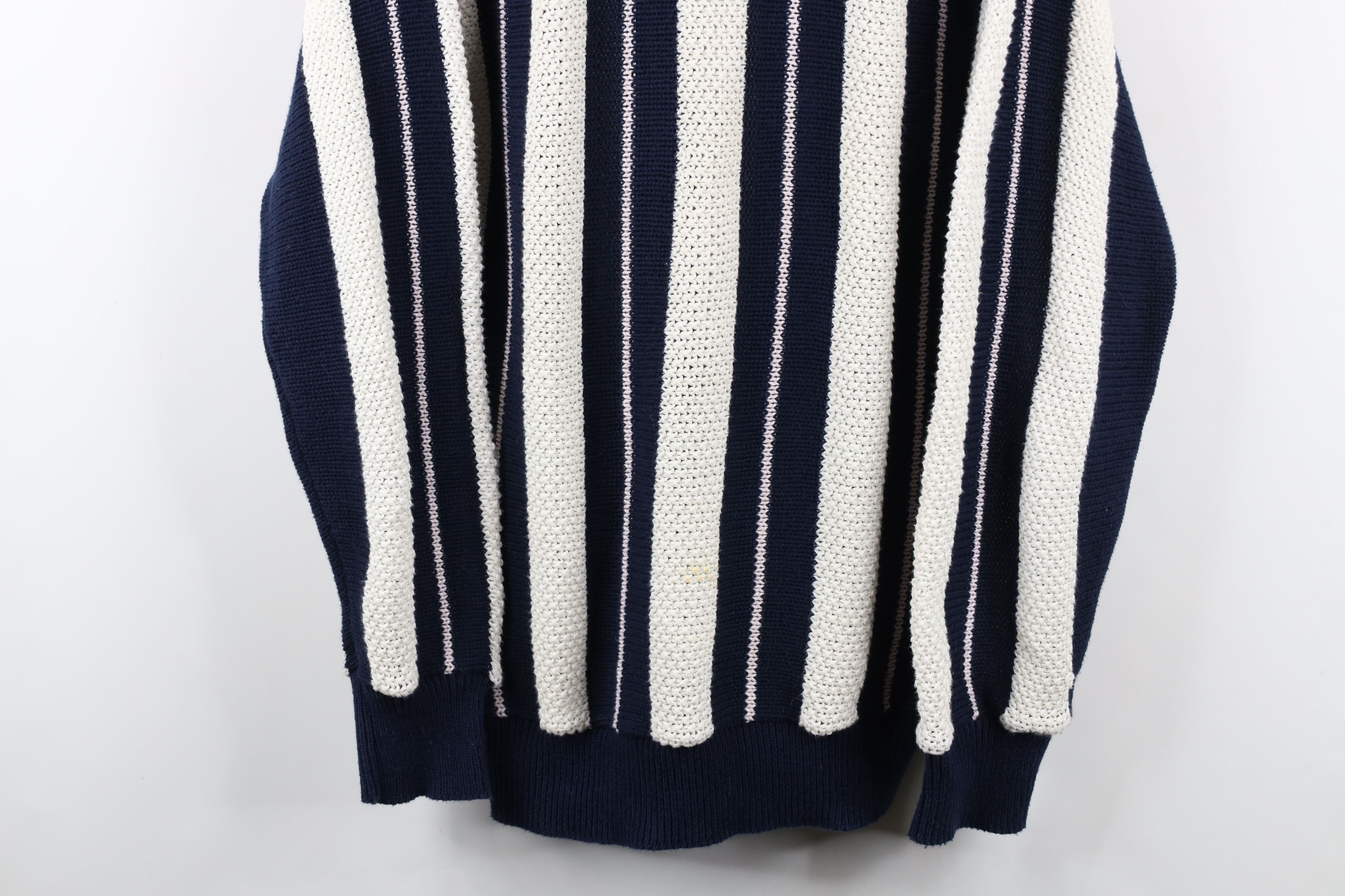 Vintage Vintage 90s Streetwear Block Thermal Knit Crewneck Sweater Size US L / EU 52-54 / 3 - 3 Thumbnail