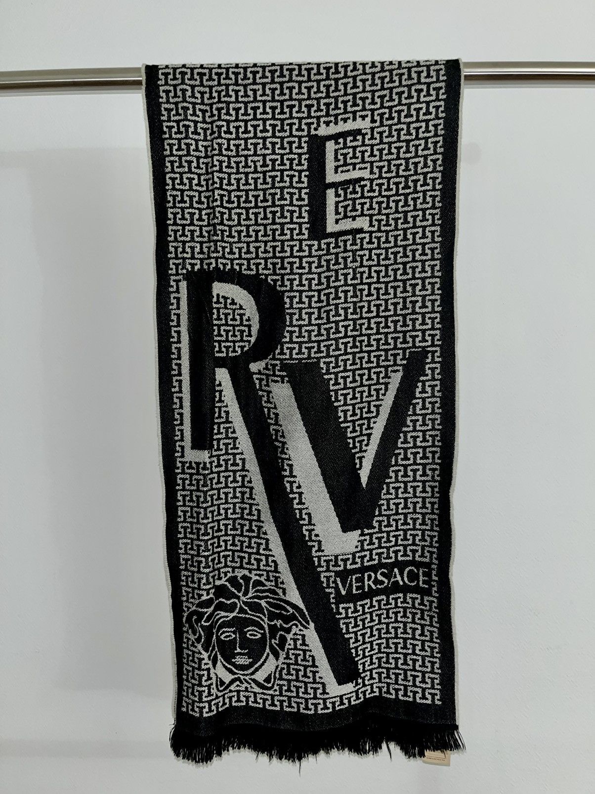image of Versace Scarf in Grey, Men's