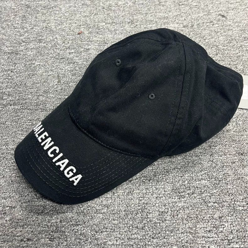 Balenciaga Balenciaga Black monogram embroidered logo baseball cap 250 Size ONE SIZE - 3 Thumbnail