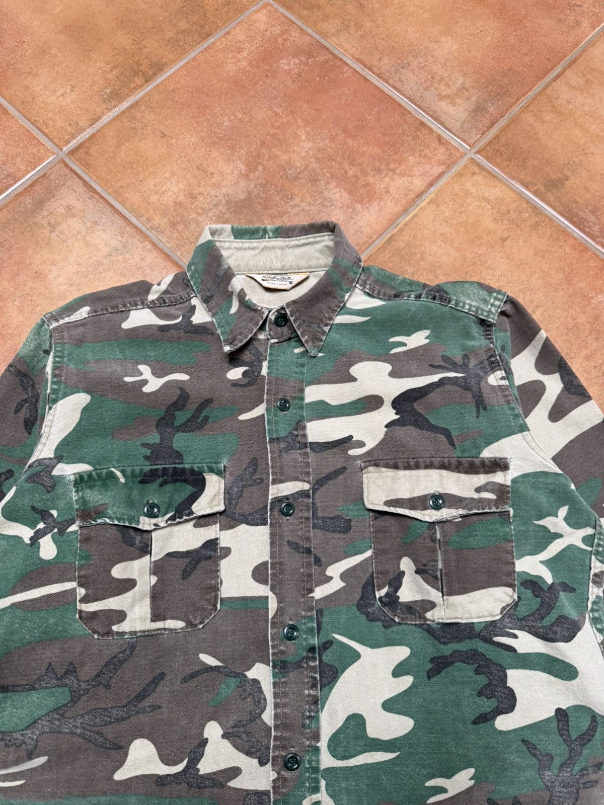 Cabelas Vintage Faded Camo Button Up Size US M / EU 48-50 / 2 - 6 Thumbnail