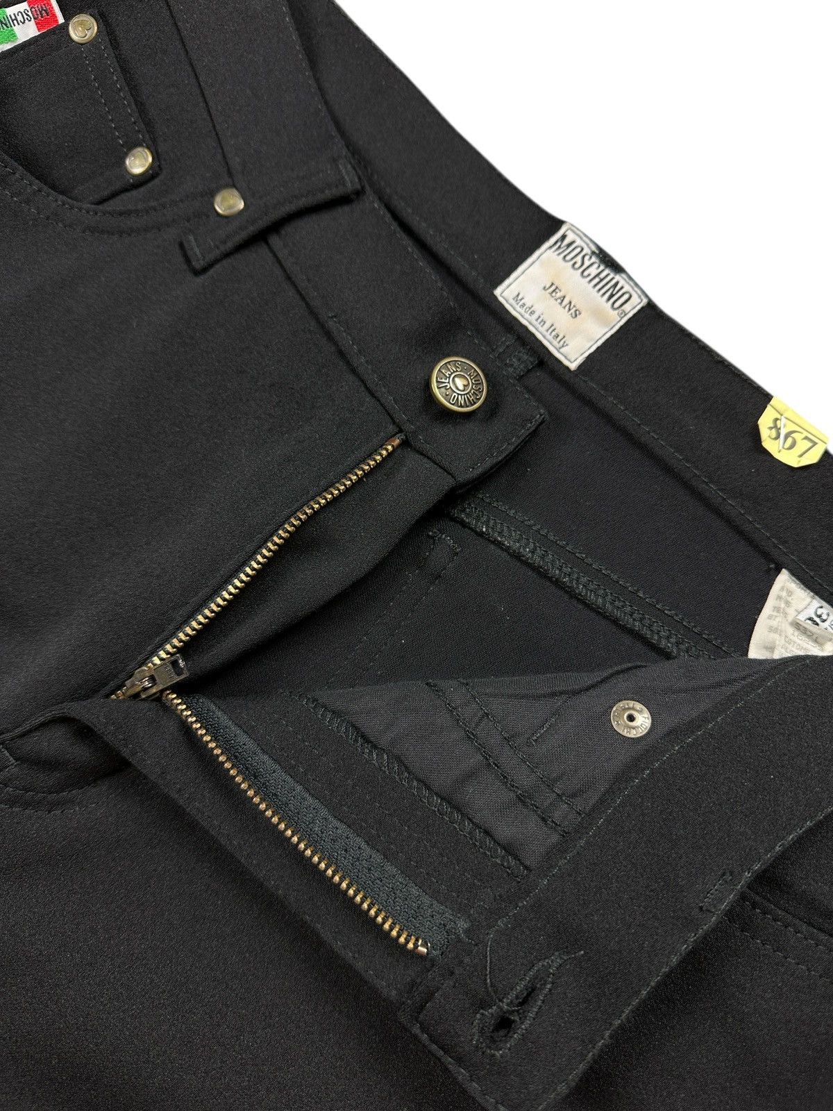 Moschino Vintage 90’s Moschino Jeans Black Pants Trousers Size 30" / US 8 / IT 44 - 12 Thumbnail