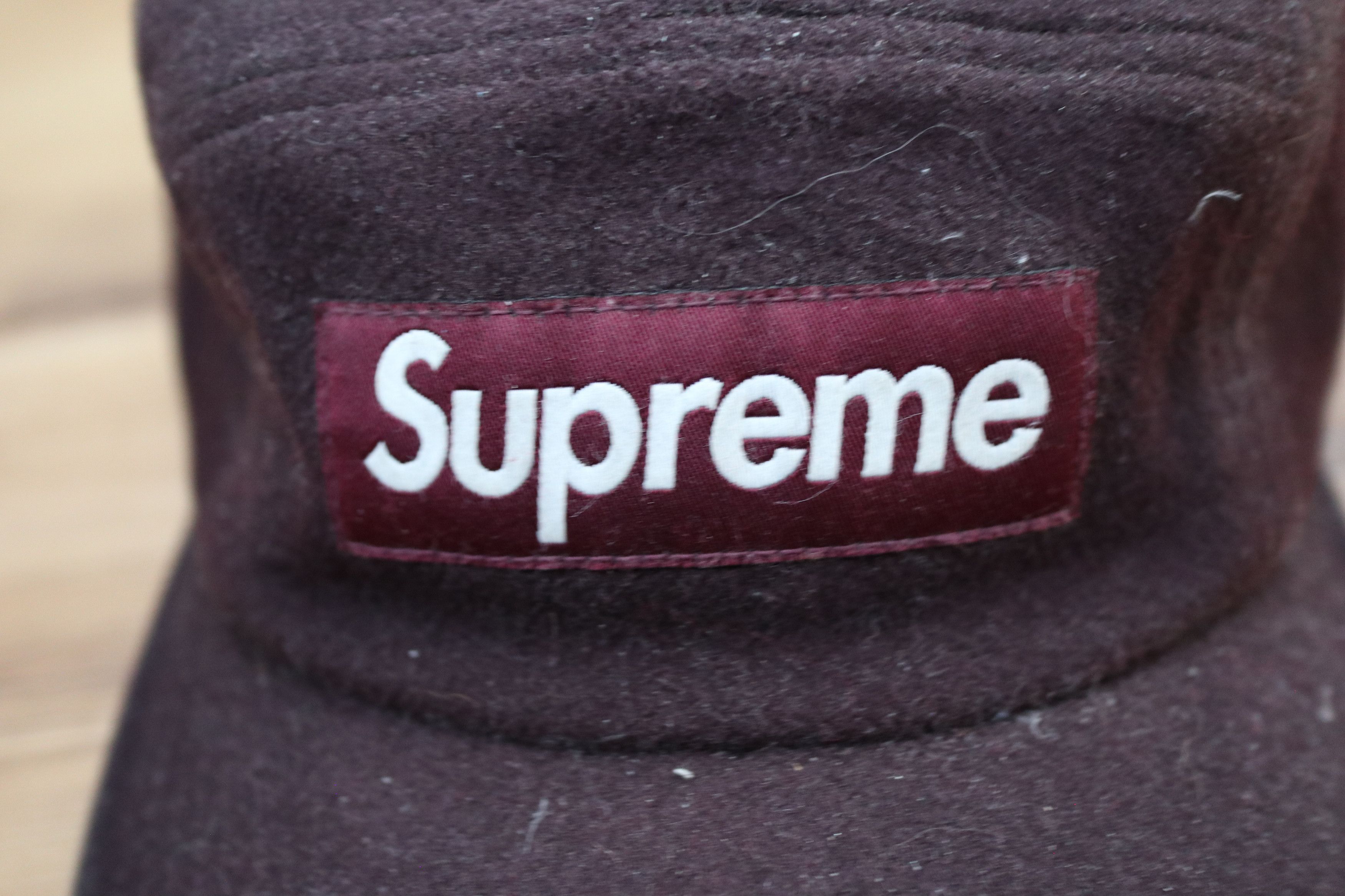 Supreme Supreme Loro Piana Maroon Wool Camp Cap Hat FW13 Size ONE SIZE - 5 Thumbnail