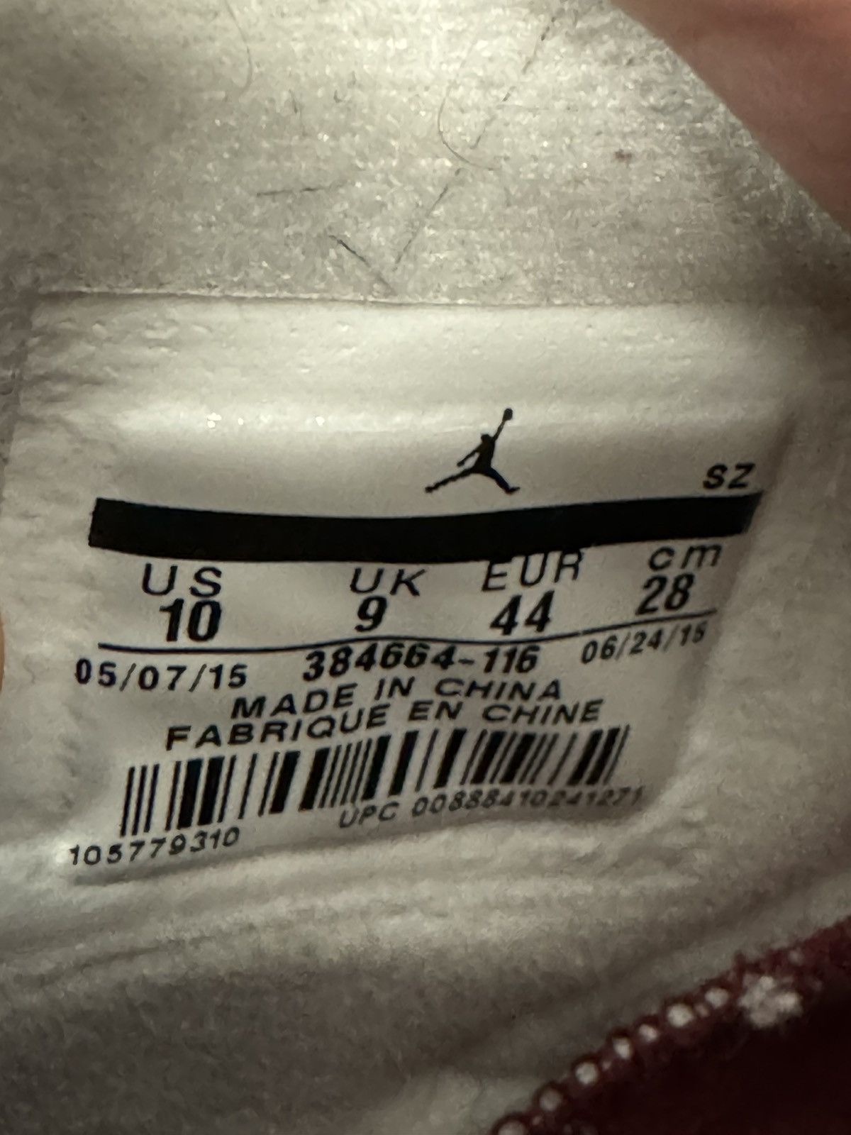 Jordan Brand Used Jordan 6 “Maroon” Size 10 Size US 10 / EU 43 - 7 Thumbnail