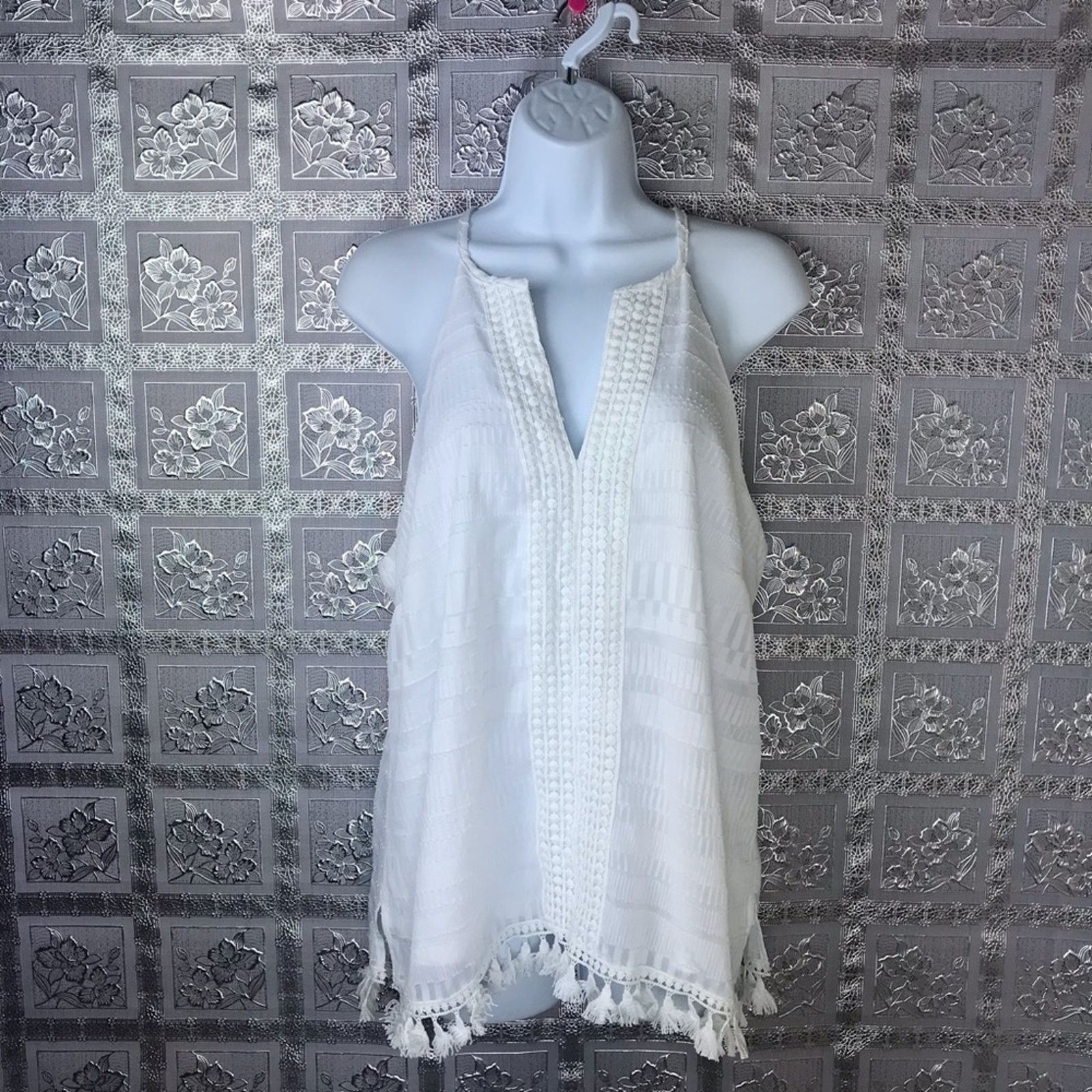 Other 7th Avenue New York & Co Fringe Tribal Tank Top Size L / US 10 / IT 46 - 1 Thumbnail