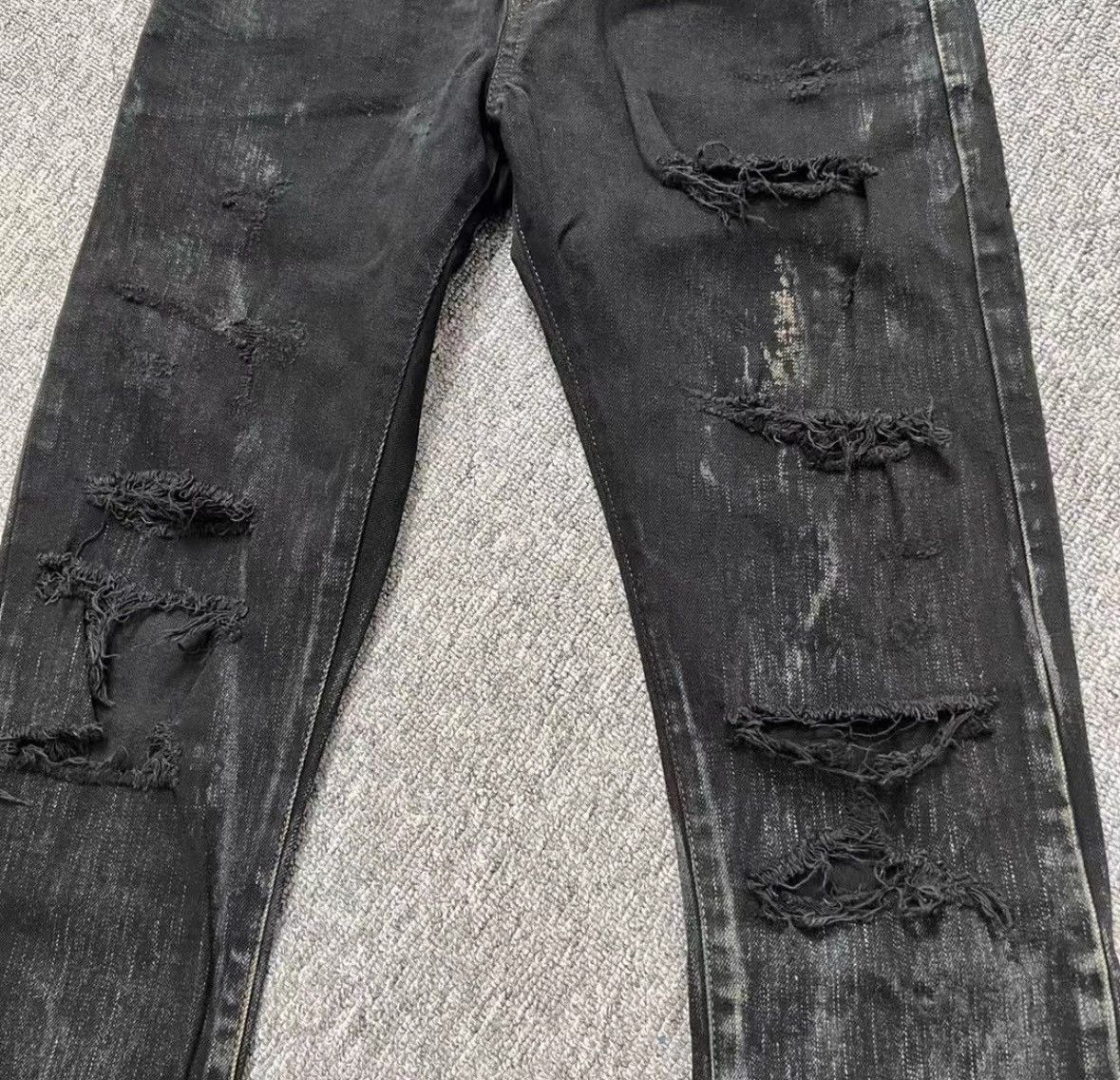 Saint Laurent Paris Saint Laurent Paris Saint Laurent Paris 14SS Oil Stained a Size US 29 - 2 Thumbnail