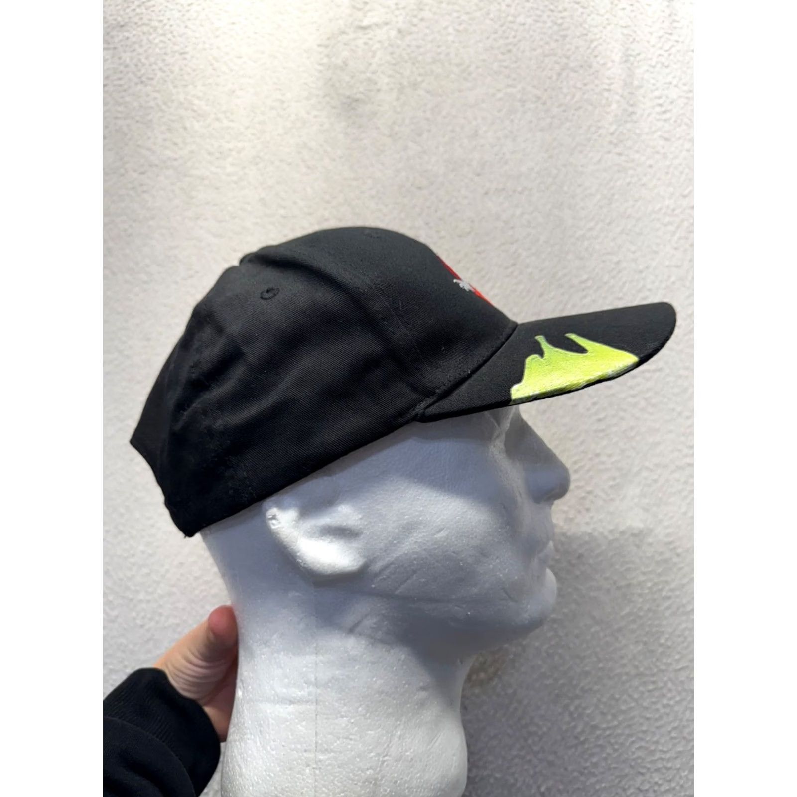 Logo 7 Ghostbusters Snapback Hat Embroidered Logo Neon Green Brim Detail Black Mens One Size Adjustable Cap Size ONE SIZE - 4 Thumbnail