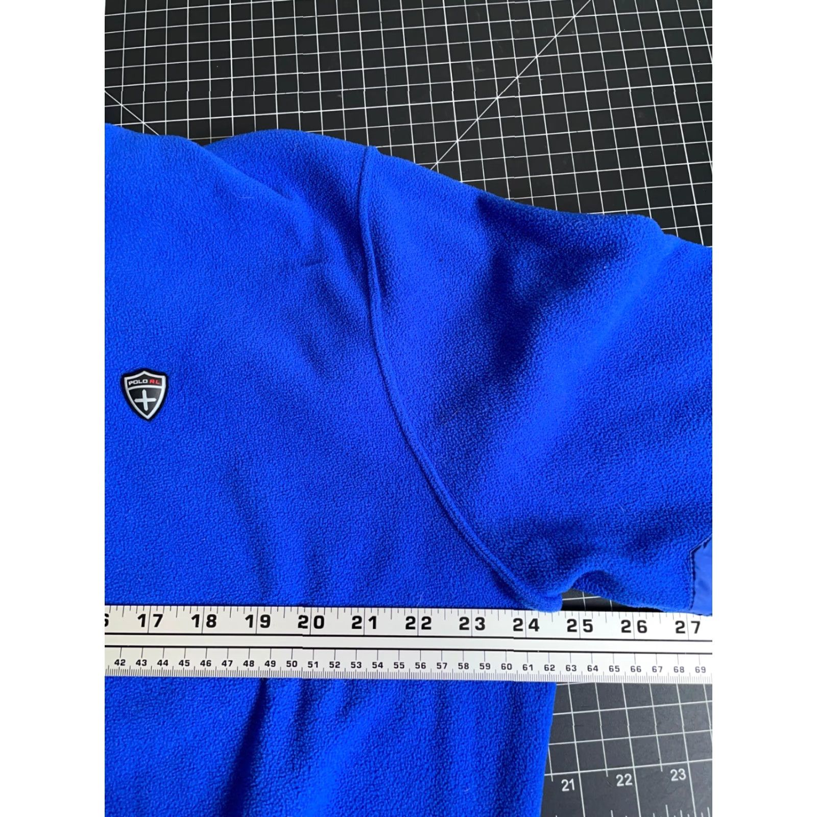 Polo Ralph Lauren VTG Polo Ralph Lauren 1/4 Zip Fleece Pullover Adult XL Blue Shield BadGe Emblem Polo RL Badge Emblem Clinton? Size US XL / EU 56 / 4 - 5 Thumbnail