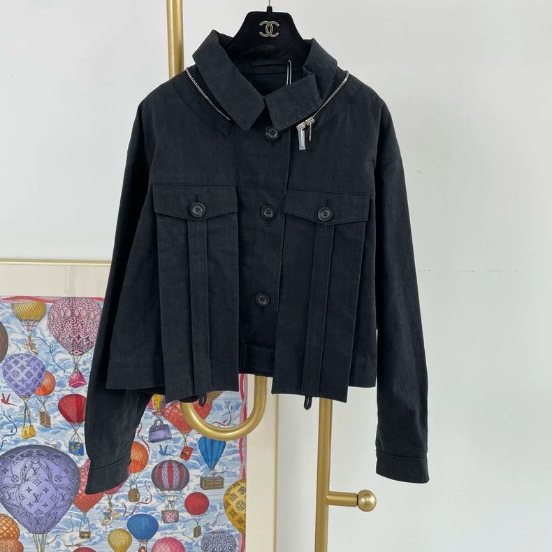 Loewe Loewe size 34 Split leather denim jacket size 34 hat detach Size 4XL / US 24-26 - 5 Thumbnail