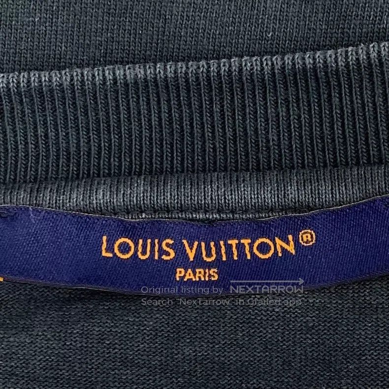 Louis Vuitton Louis Vuitton 24 Black Instructions Cotton Crew Neck Short Size US XL / EU 56 / 4 - 5 Thumbnail